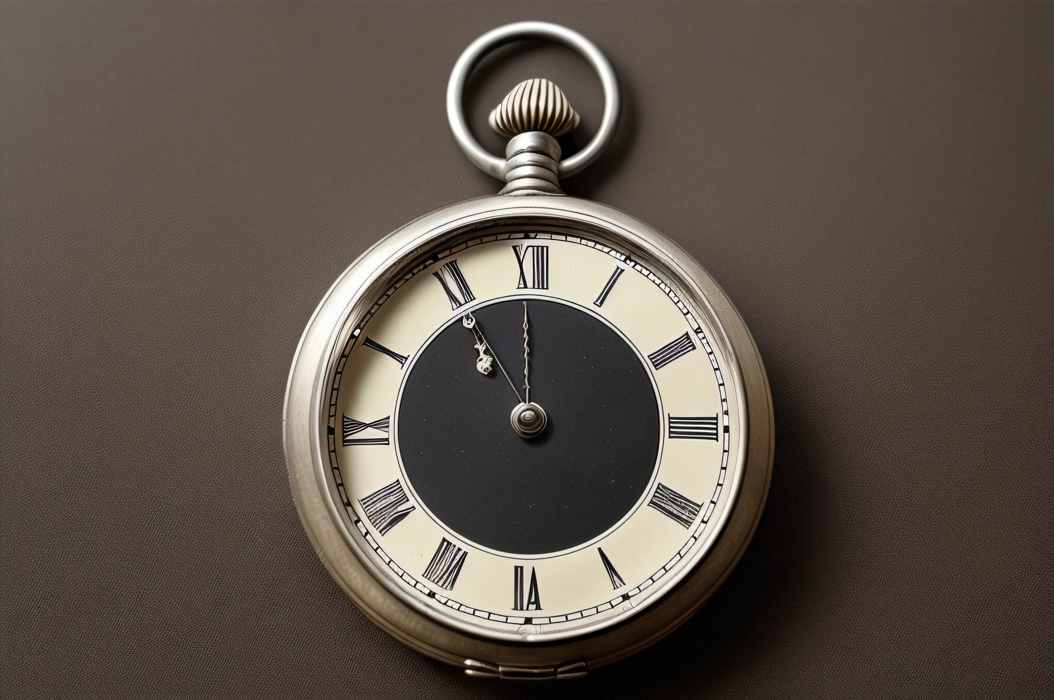 there is a silver pocket watch with a chain around it, pocketwatch, pocketwatch, dispositivo de deslocamento de tempo, clockface, Manufactured in the 1920s in Art in Retro Comic High Detailed