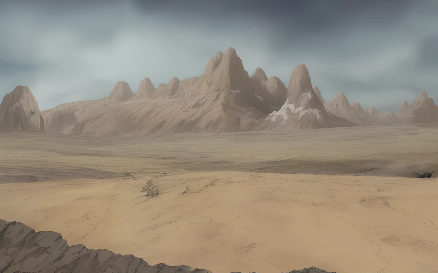 DESIERTO, picos de rocas, cielo nublado
