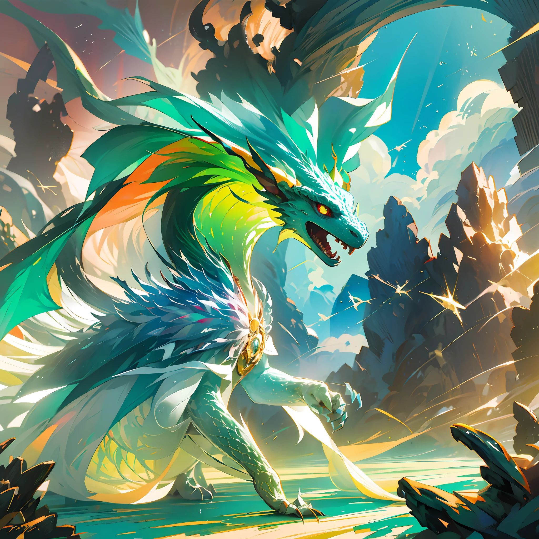 The CrystalDragon Diamat, masterpiece, best quality