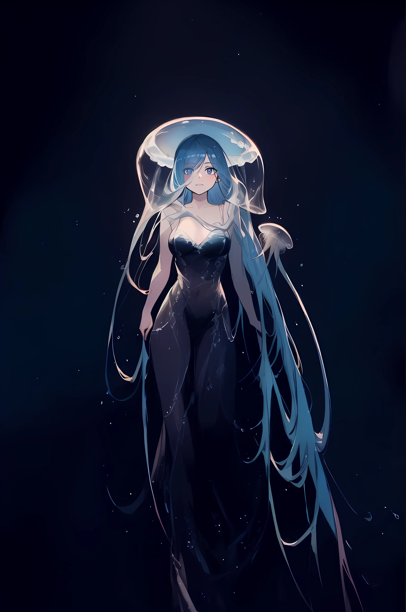 jelly fish，Full body portrait，Stand up，Royal Sister，Frigidity