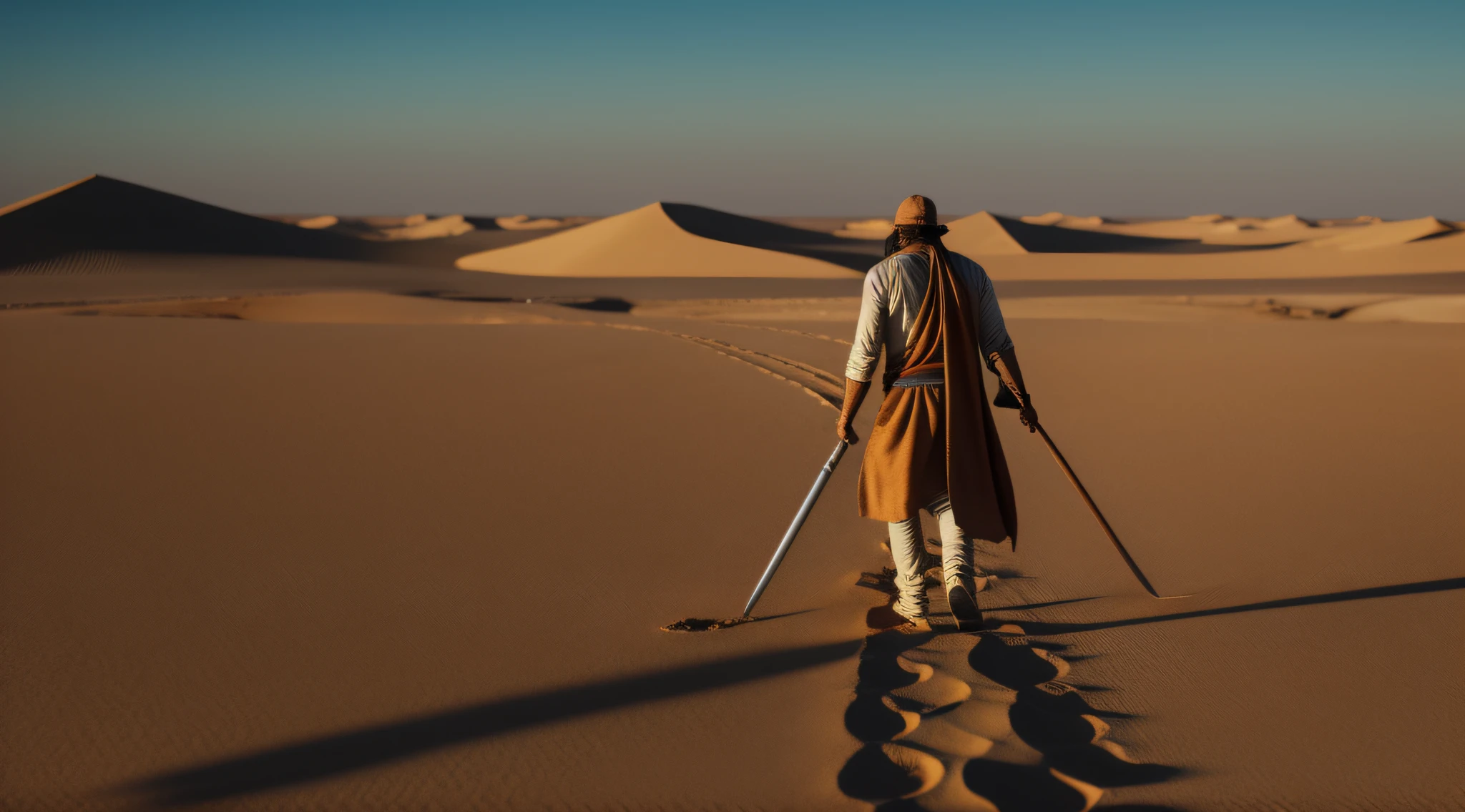 trabalho escravo ,homem, deserto ao fundo, Realistic, circunstanciado, 4k, imagem ampla