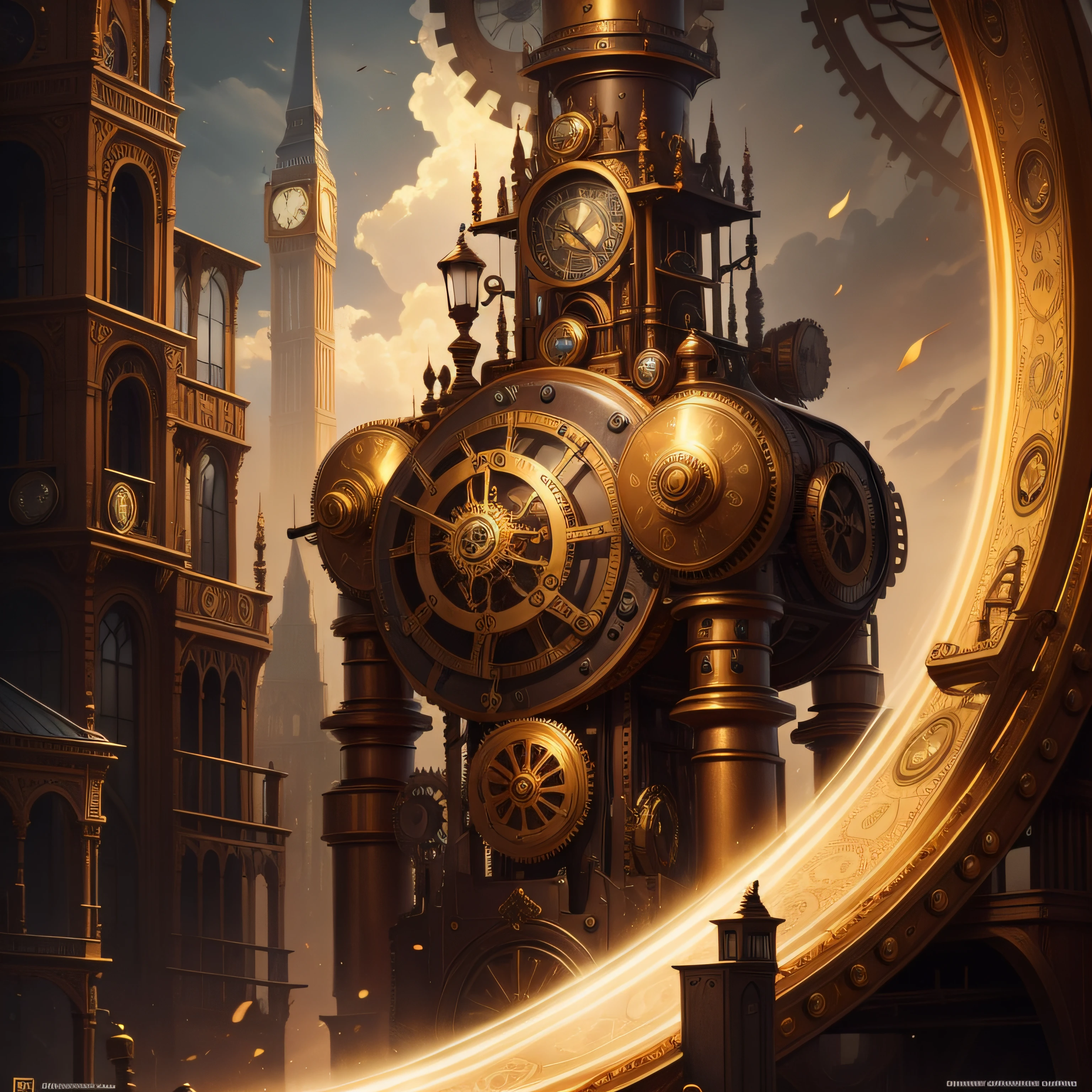 Golden Steampunk Machine