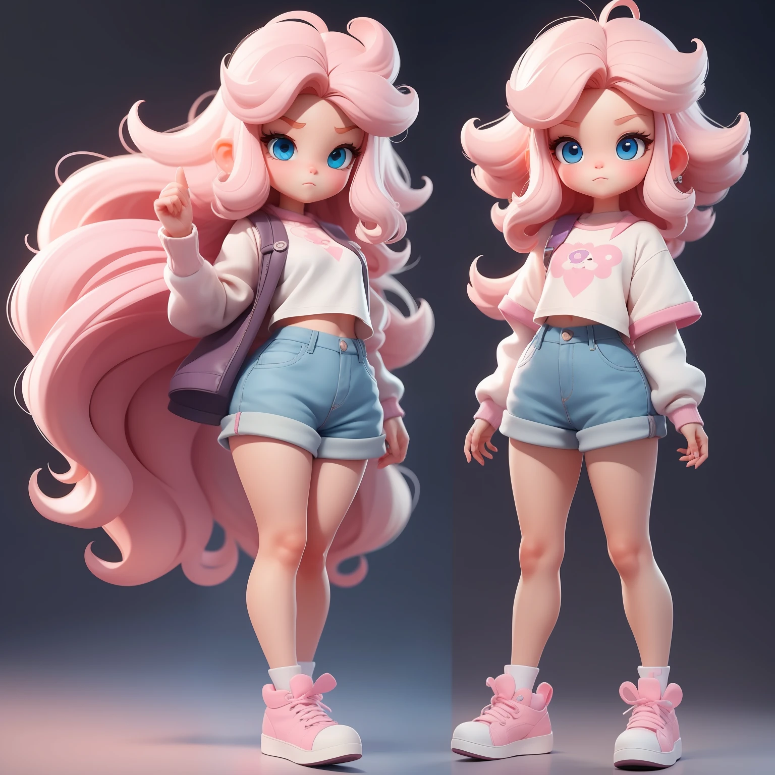 a super cute girl, full body, dreamy cute hair accessoriesPopmart Blind Box, IP design, clean and bright background3D rendering, OC rendering, 8k, soft focus, fine Glossysuper detail --ar 3:6 50 --q 2 --niji 5 --style expressive --s 2