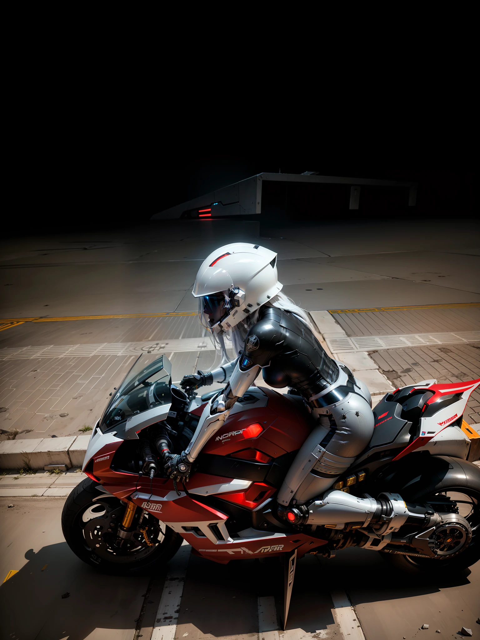 Sexy cyberpunk female knight,long white hair,White mech costume,Sophisticated white tech helmet,Nousr, Biomechanicals, MSHN Robot Woman,High-tech helmet,hyper realisitc, Steel, Complex design, insanely details, finely detailled, Extremely clear lines, cinmatic lighting, photograph realistic, A detailed masterpiece