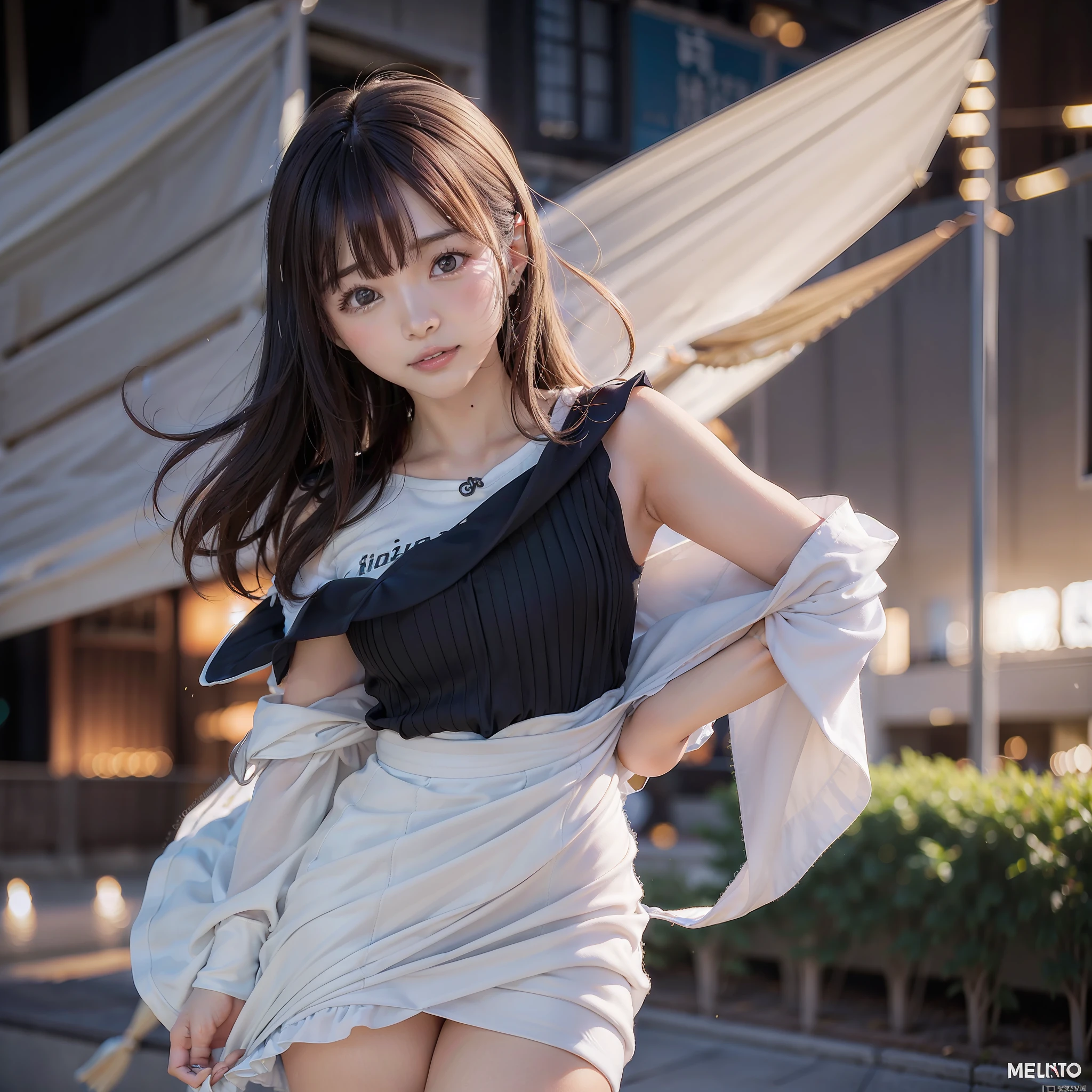 (melhor qualidade, 8k, 32k, master part, UHD:1.2),Foto de mulher japonesa bonita,medium hair,(Shy:1.2),(sorrir:0.9),(Desviando o olhar:1.2),(vestido detalhado bonito, saia flair:1.3),(Panties:0.7),(Wind lift:1.7), corpo inteiro,ventoso,crowd,faixa de pedestres,standingn,(blurry background:1.5), (ventoso:1.2)