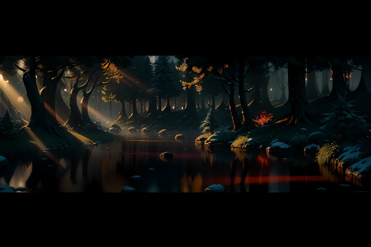 Masterpiece, Best quality, (Very detailed CG unified 8k wallpaper), Dynamic lighting, (Enchanting Dark Night Elf Forest), Dimly lit forest, louka, Bask in a dark and ethereal glow, highlighting every intricate detail, Add a fantastic quality to the scene, mysterious era, Dreamy details, Rainy weather, mysterious, Warm and friendly atmosphere, Atmospheric Dust, subsurfacescattering, Light tracing, Depth of field, Bokeh, Vivid colors, Cinematic hard lighting, Realistic shadows, beautiful luminous details, film, Octane rendering, Light tracing, concept-art, reality, Unreal Engine 5