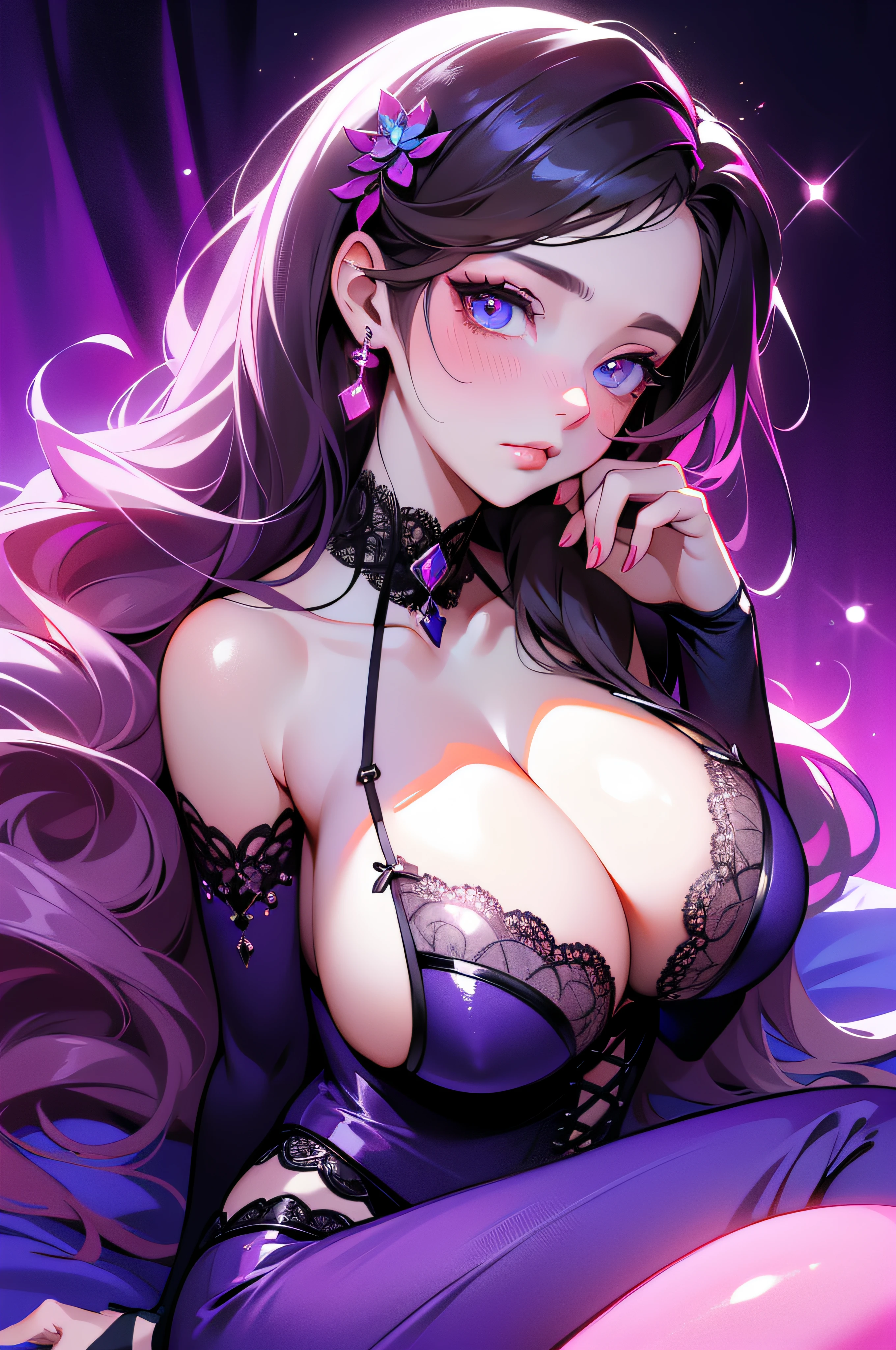 tmasterpiece,best qualtiy,8K,k hd,1girll,Human maiden,commiseration
d.va(Overwatch),ar old,ng,Chu Chu pitiful, gigantic cleavage breasts:1.3,Eyes sparkle,(glowing light eyes:1.233),sensual lingerie,(beautiful and detailed eye:1.1),Blushlush,on top of the bed,upper legs,Behind the perspective,(((hogtie, Bound_wrists, )))