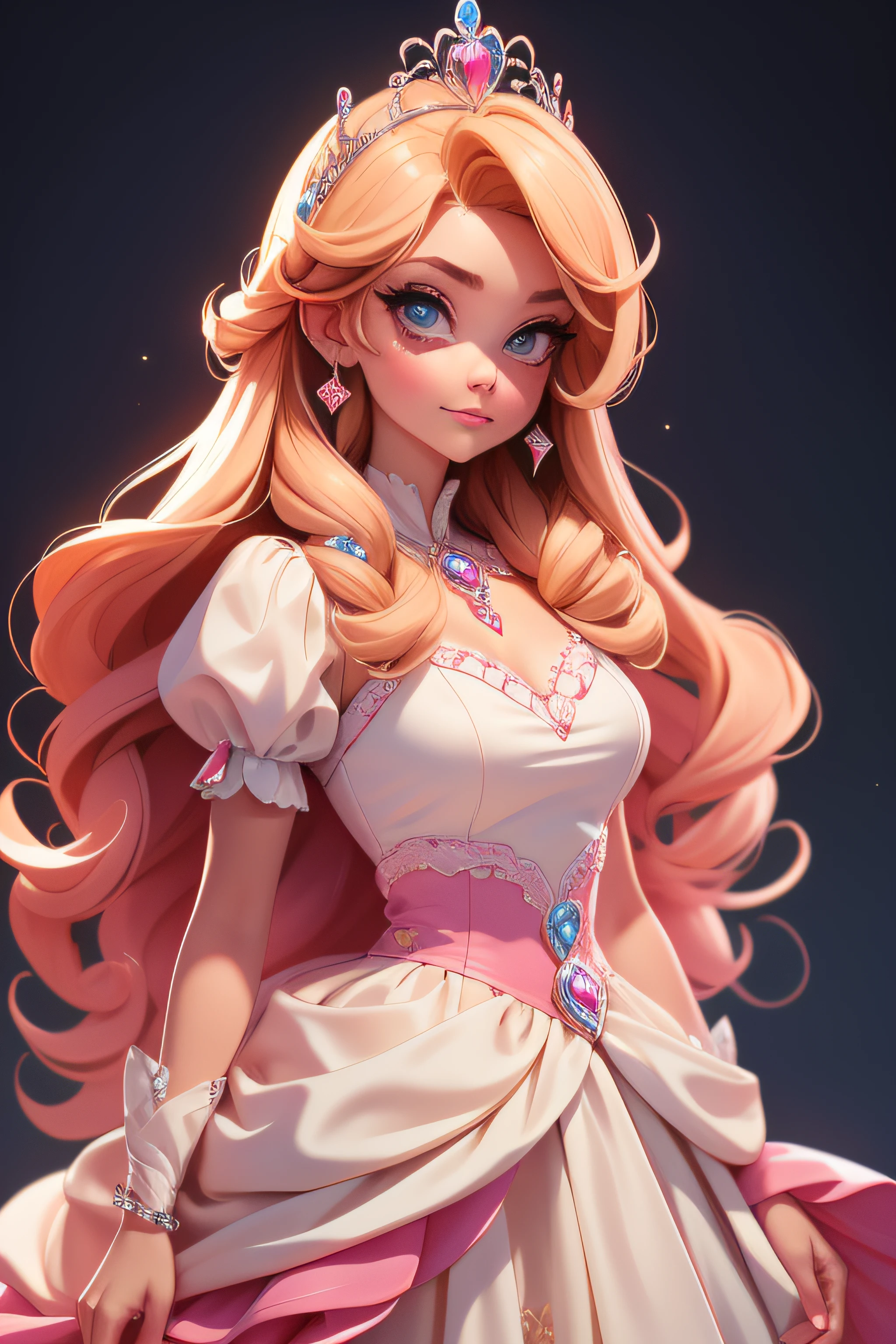 Beautiful princess of the upper body