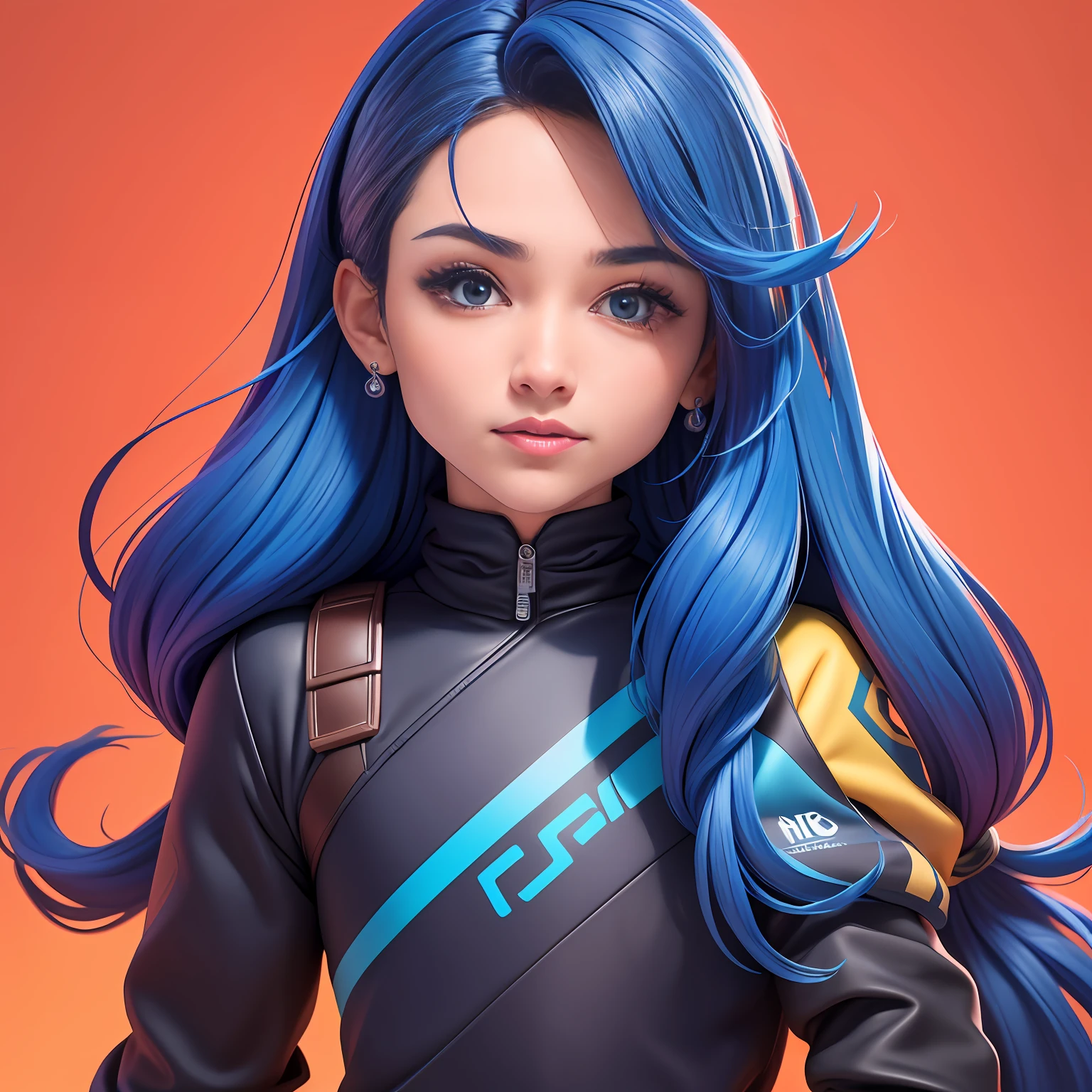 (extremamente detalhado CG unificado 8k wallpaper), estilo de brinquedo da caixa cega, um menino bonito com cabelo castanho, medium long shoulder-length hair, moletom preto com capuz, fundo limpo azul claro, parte superior do corpo, Close-up do avatar,