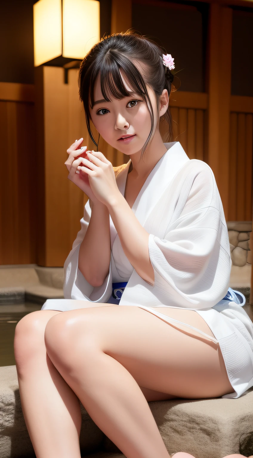 top-quality、masterpiece、ultra res、cute girl face、Onsen inn、Wearing a yukata、full bodyesbian、Famous actresses of Japan、very beautif、A sexy