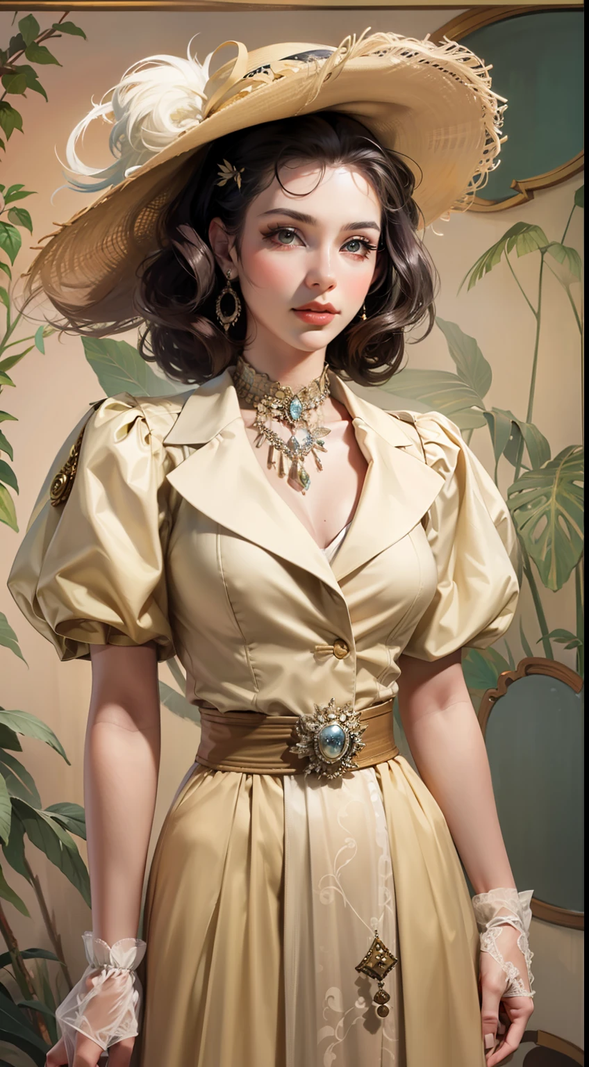 Beautiful woman in insanely Vintage Hollywood Outfit