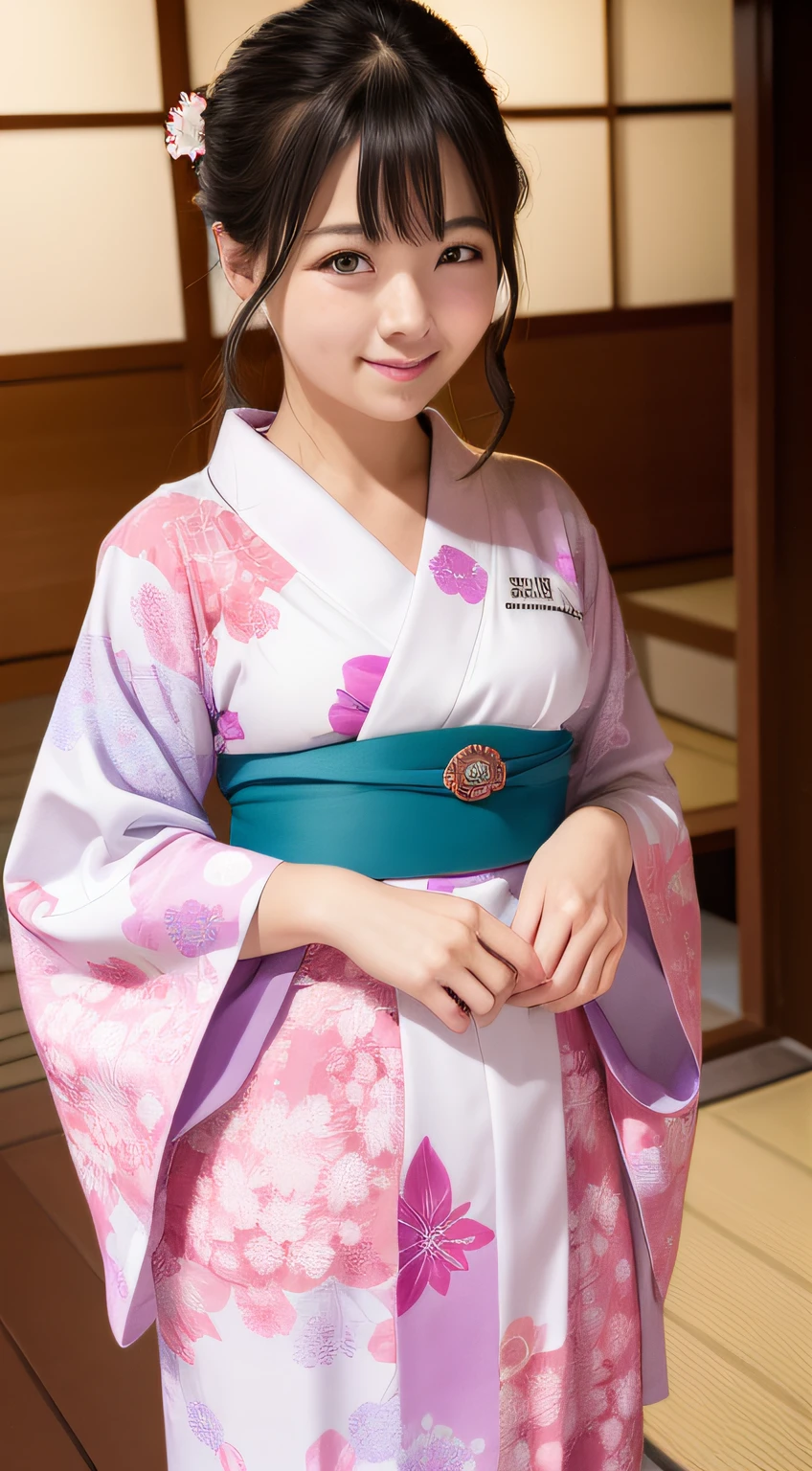 top-quality、masterpiece、ultra res、cute girl face、Onsen inn、Wearing a yukata、full bodyesbian、Famous actresses of Japan、very beautif