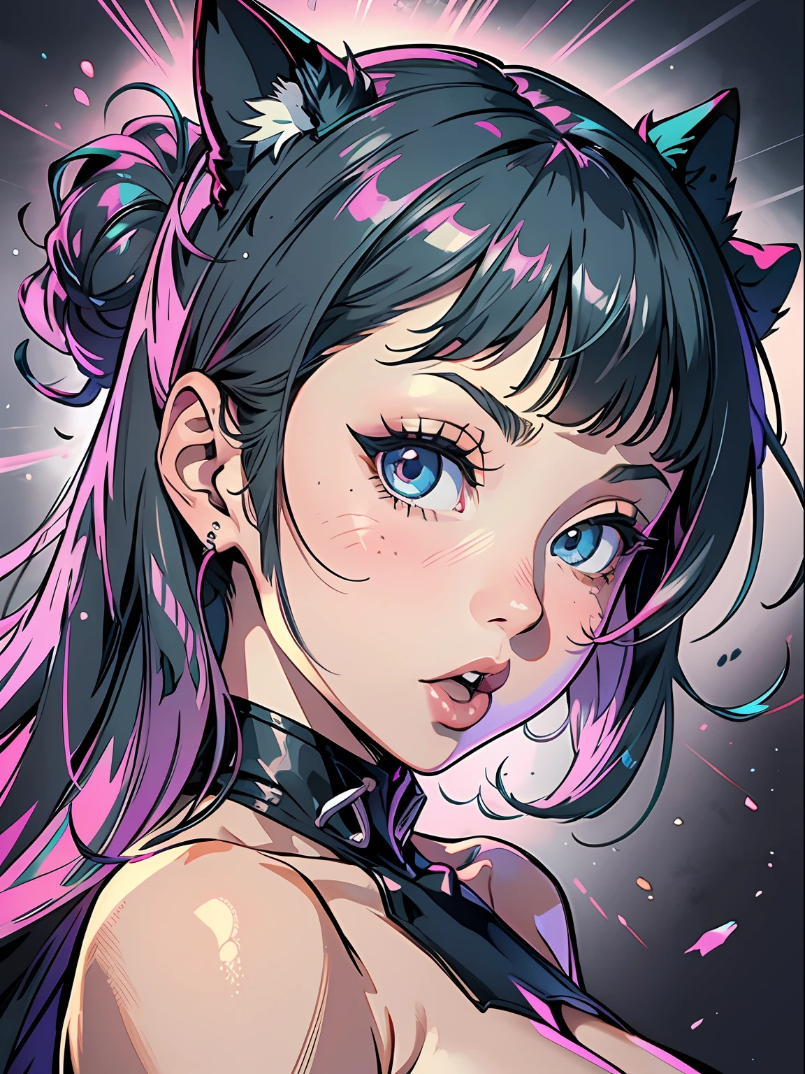 agora fazendo careta durante o sexo estilo ahegao, foco no rosto, Ahegao Hentai, rosto detalhado, rosto e olhos perfeitos, aperto de prazer, Ahegao is a Japanese term for an exaggerated facial expression of characters during sex, exaggerated expression, rosto avermelhado e molhado, NSFW, Reference to the Hentai manga, Pirulito na boca