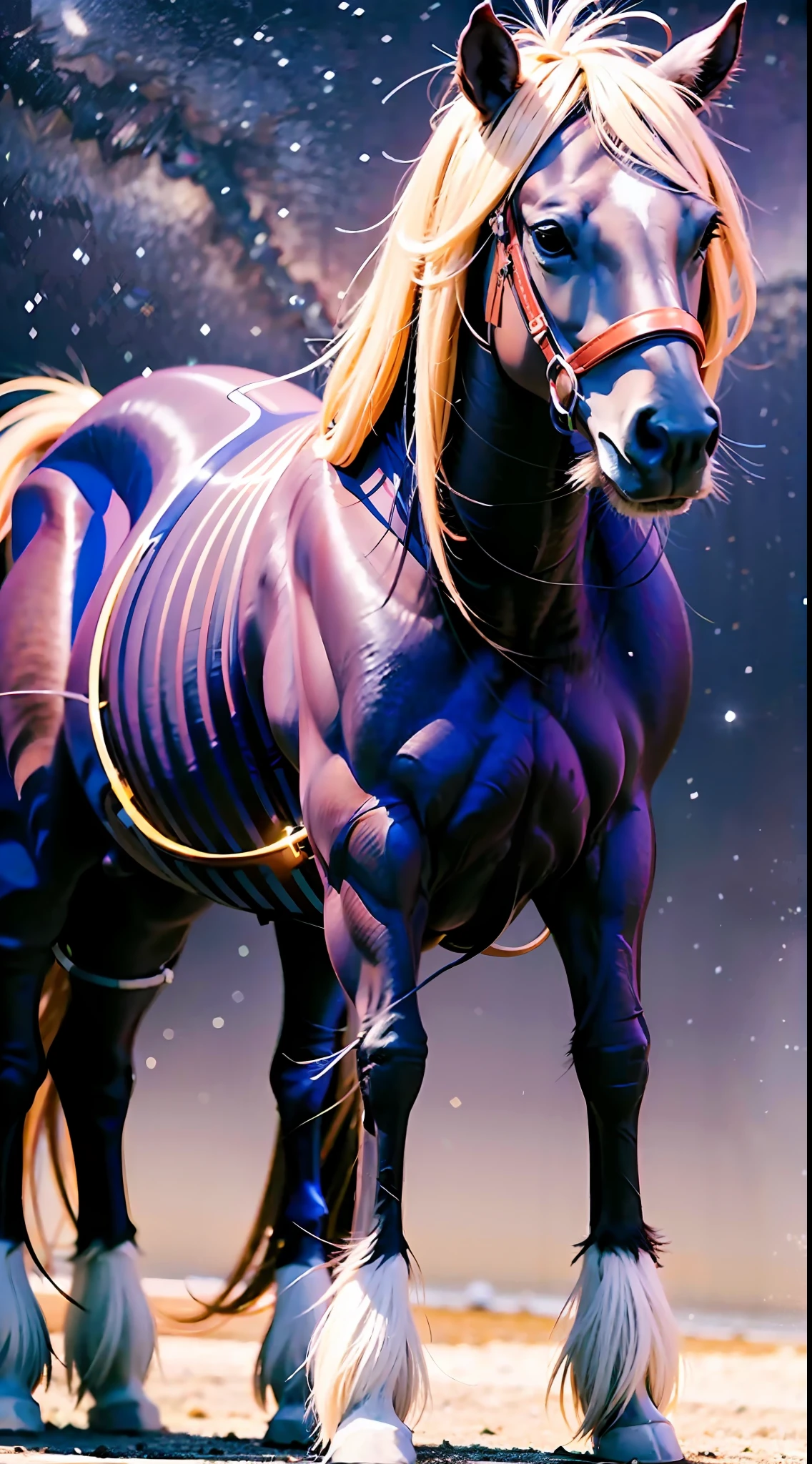 A female centaur,She is famous in the multiverse,She is both a female centaur, half human, half horse, half horse,It is also a female Yingzhao,Her image blends,The head, neck and shoulders of the horse are transformed into beautiful female humans, females, half-centaurs, half-horses, half-humans, half-humans, and human human upper bodies,and a chimera of a female half-horse with a beauty in the female body of the horse's belly,It's like a female human wearing a half-horse-like costume and making a seamless chimera,This chimerization is based on powerful futuristic technology。The ultra-wide-angle lens captures the image of her sleek and ethereal wings charging and leaping on the ionosphere。Her front half is a tall, sexy body with obvious feminine characteristics,Has K cup teardrop-shaped giant tit chest,Small man-waisted butterflies span long legs,The half-horse of the back half of the body is embedded in the front half of the body at the hip position,The horse-shaped half-horse torso form of the back half of the body is completely female and humanized,From the upper end of the sternum, the sexy bent dog style shape of the chest cavity embedded in the lower back position of the beauty body is placed transversely,Then there are the sexy beauty's horizontal waist and abdomen and straight hips,Her entire body has been completely feminized,Includes the half-horse part of the hind body,Mechanized armor covers the knee-shaped anti-joints and feet,And these parts are highly anthropomorphic,This gives her legs a graceful and slender line,She has four slender legs like a supermodel,Under the legs are skinny white feet dressed in Skyscraper Heels,Use Midjourney's advanced stroke tools and color palettes, as well as texture packs, model packs, and texture tools,Concentration,Femaleize all parts of her original equine physiologic appearance,And give these parts an ergonomic appearance,Finely treat the details of tight connections on the structure of the chest, abdominal cavity a