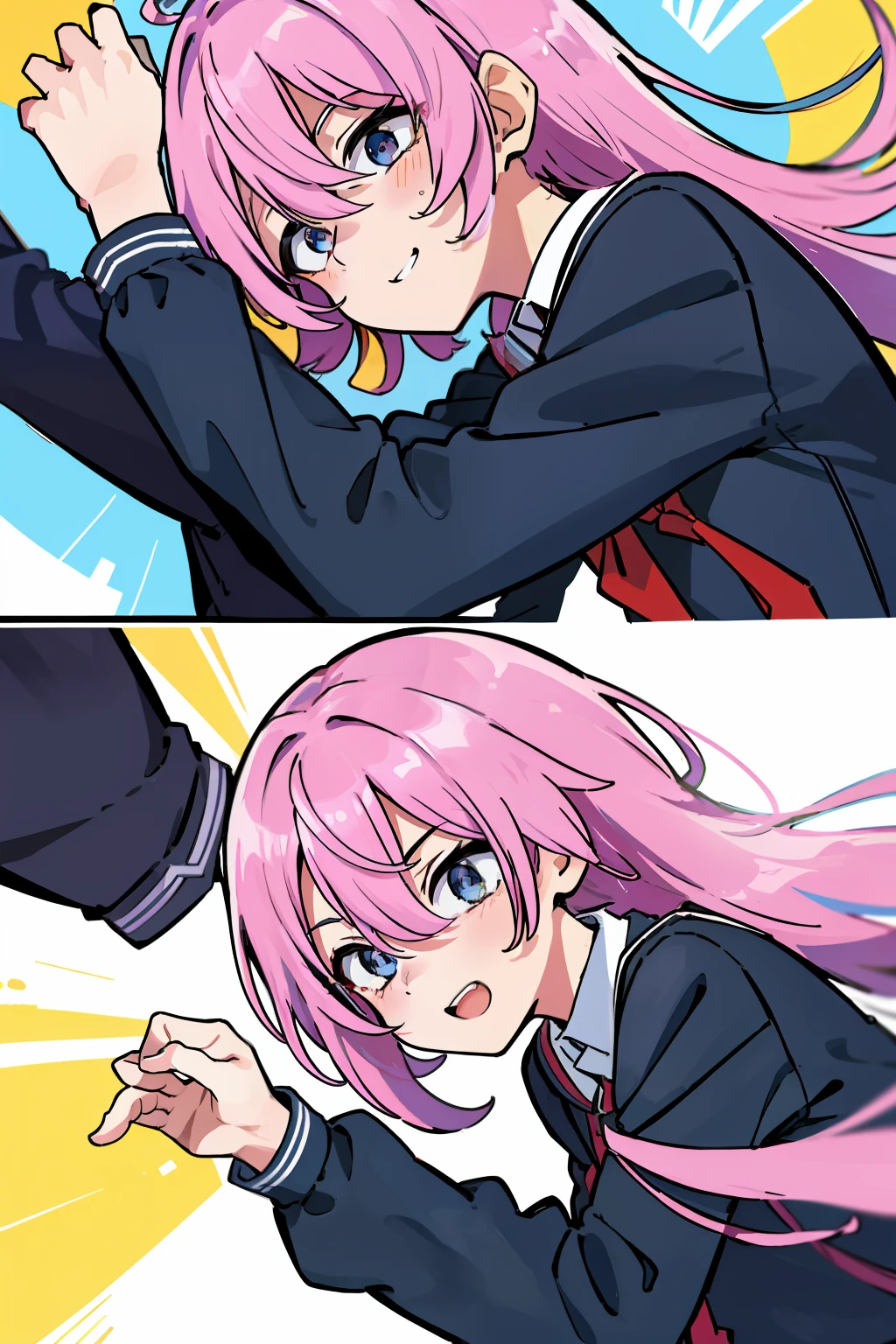 ((extremelydetailedCG)),((8K_Wallpaper)),(((masutepiece))),((top-quality)), ((Couple in love)), The two are kissing、1male people,School run,Regent、 Each of them has its characteristic movements and powers, Such as, Playfulness and dynamic, With vivid colors and exaggerated expressions. While maintaining overall uniformity、Incorporate elements from each anime world、school background