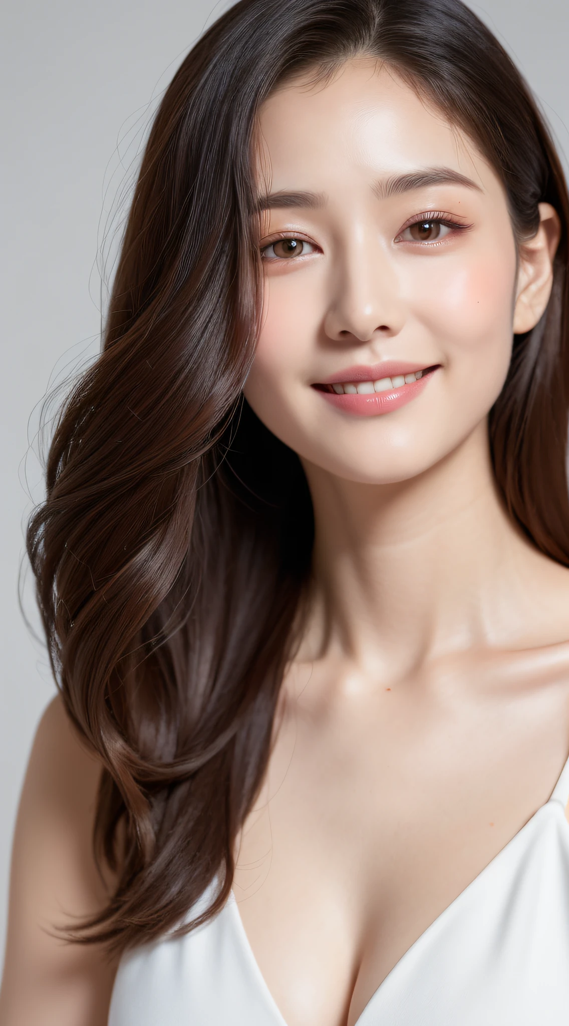 ((Best Quality, 8K, Masterpiece: 1.3)), 1girl, Slim Abs Beauty: 1.3, (Hairstyle Casual, Big Breasts: 1.2), Dress: 1.1, Super Fine Face, Delicate Eyes, Double Eyelids, Smile, Home