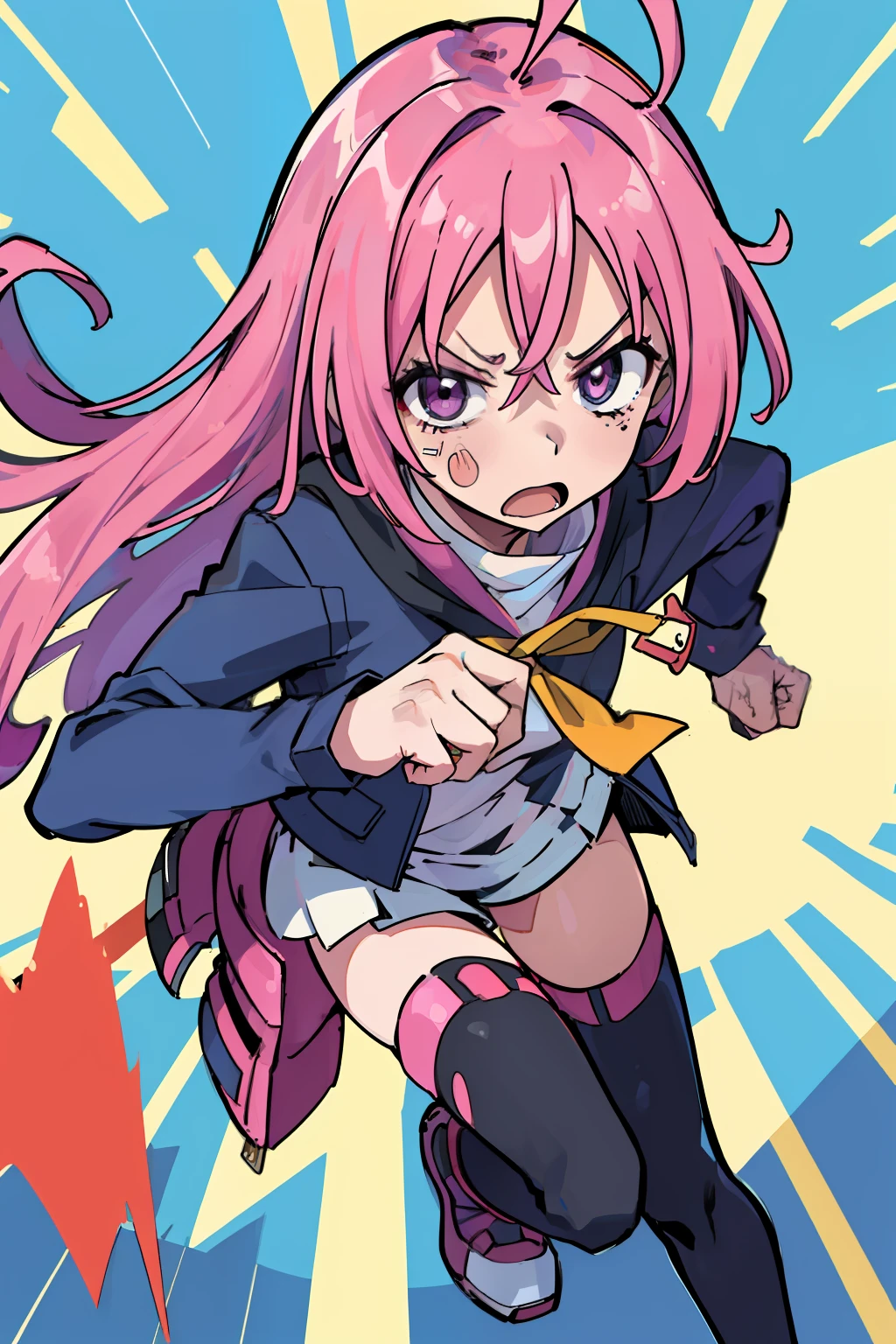 ((extremelydetailedCG)),((8K_Wallpaper)),(((masutepiece))),((top-quality)),Woman walking alone、Sad face、Has characteristic movements and power, Playfulness and dynamic, With vivid colors and exaggerated expressions. While maintaining overall uniformity、Incorporate elements from each anime world、