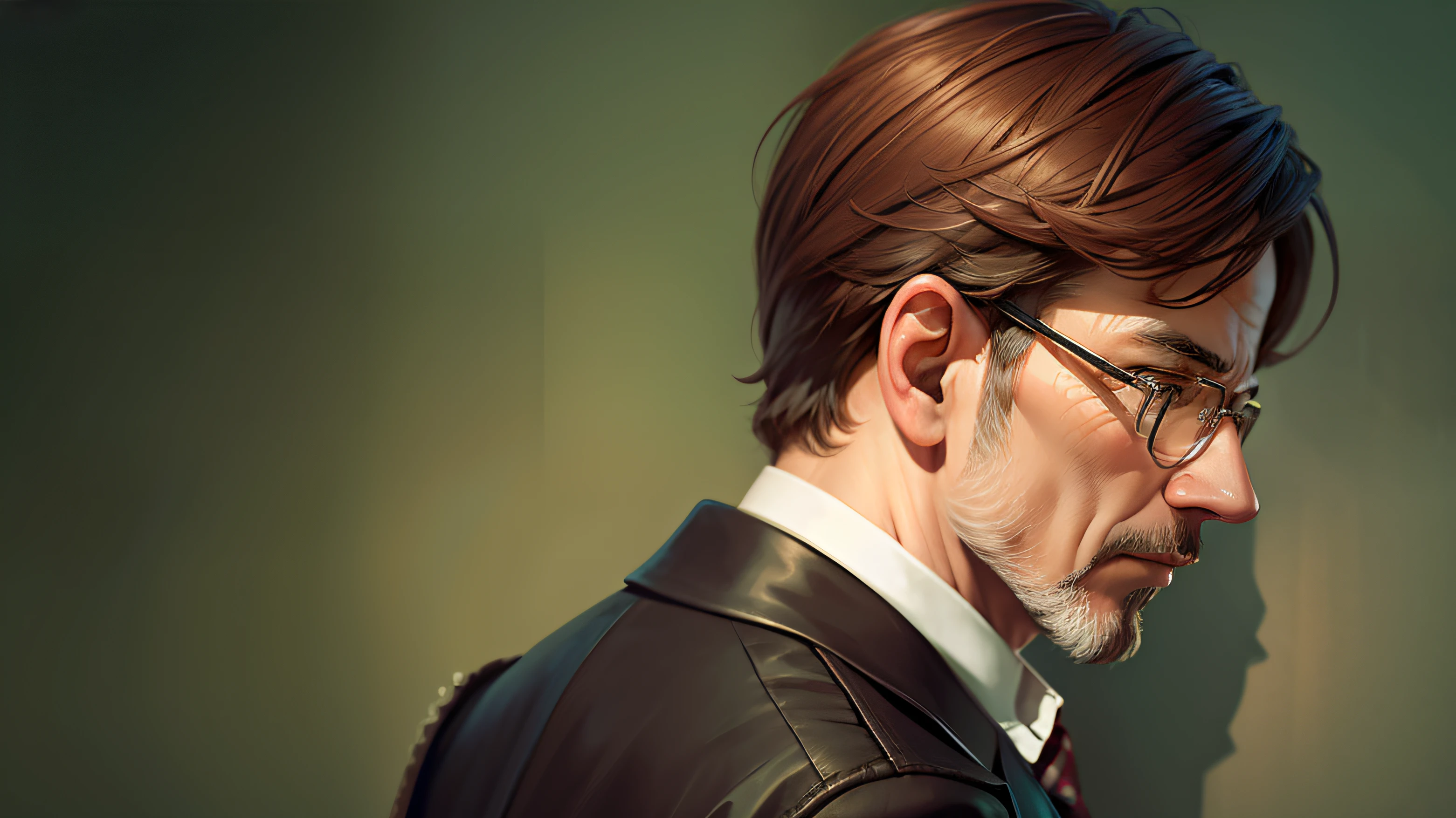 wise gentleman with glasses, realistic, high quality