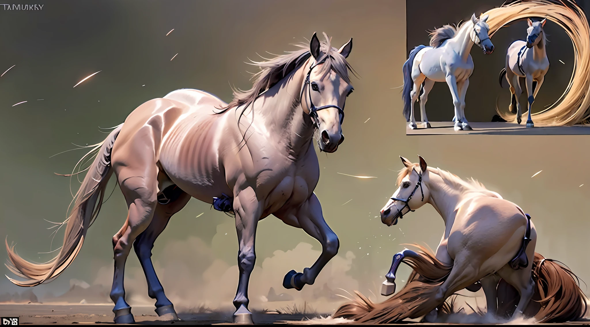 A female centaur,She is famous in the multiverse,She is both a female centaur, half human, half horse, half horse,It is also a female Yingzhao。She blends both images,The first is the head of a horse/neck/Shoulder these parts,After feminization,The upper body transforms into a beautiful female human,Female, half-centaur, half-human, half-horse, half-human,The second is the waist of the horse/hason/gluteal/Legs feminine,Female half-horse with beautiful woman's,Chimer,It's like a female human wearing a half-horse-like costume and making a seamless chimera,This chimerization is based on powerful futuristic technology。The ultra-wide-angle lens captures the image of her sleek and ethereal wings charging and leaping on the ionosphere。Her front half is distinctly feminine,Tall sexy body,Has K cup teardrop-shaped giant tit chest,It has a small man's waist butterfly spanning long legs,The half-horse part of the hind body,Embedded interface in the front half of the body hip position。The back half of her body is horse-shaped,Half-horse torso,The morphology is completely female and humanized,Start at the upper end of the sternum,Embedded in the lower back position of the beauty body,Sexy bent dog style shaped chest/lower back/Ventral transverse,Then there are the sexy beauty's upright hips,Her entire body has been completely feminized,Including the half-horse part,Mechanized armor covers the knee-shaped anti-joints and feet,And these parts are highly anthropomorphic,This gives her legs a graceful and slender line,She has four slender legs like a supermodel,Under the legs are skinny white feet dressed in Skyscraper Heels,Use Midjourney's advanced stroke tools and color palettes, as well as texture packs, model packs, and texture tools,Concentration,Femaleize all parts of her original equine physiologic appearance,And give these parts an ergonomic appearance,Fine treatment of the thoracic and abdominal cavity of the posterior body,As well as hips and legs,Tightly connected details