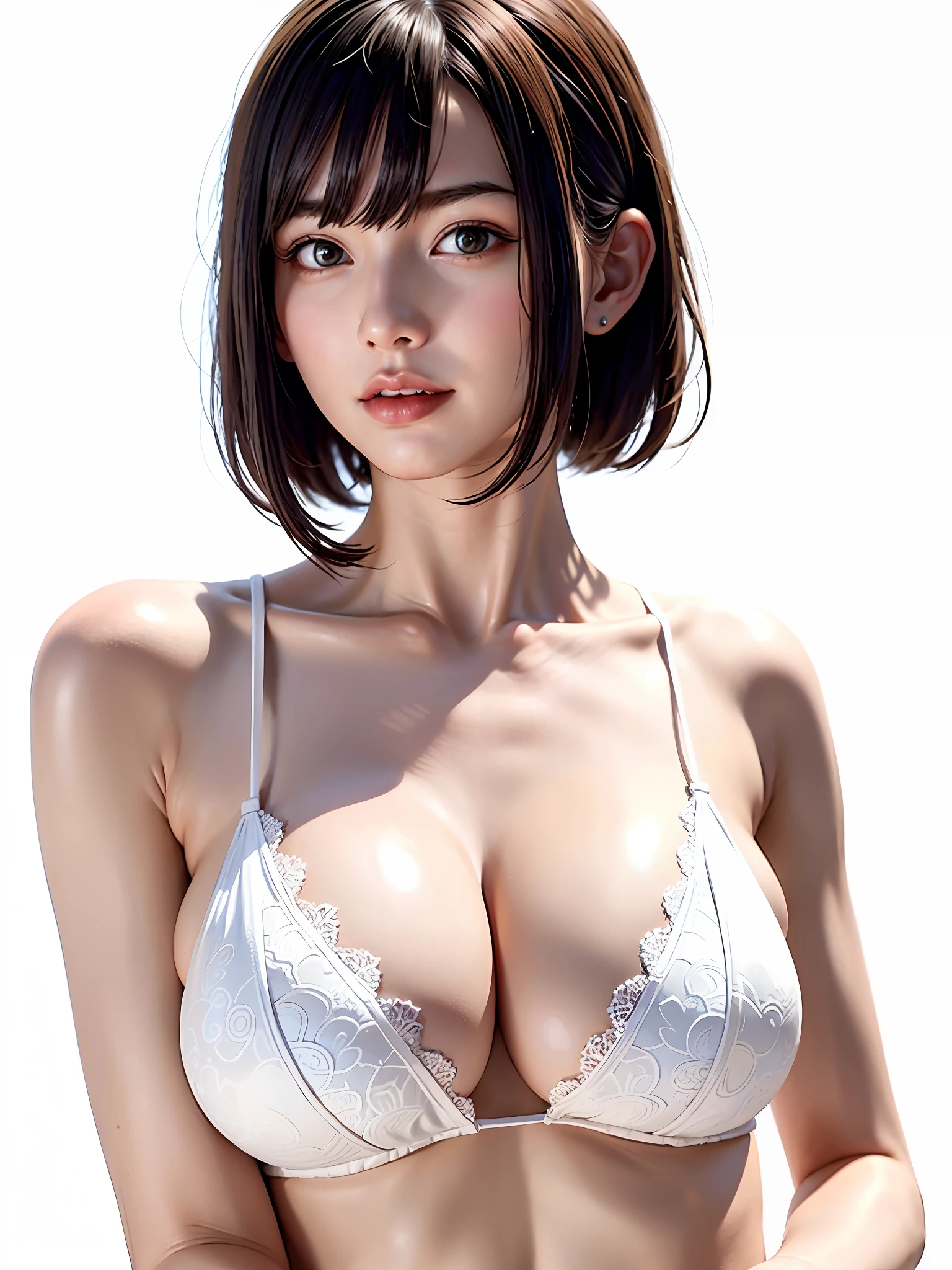 (Upper body naked:1.3、The lower part of the body is bare:1.3、I'm not wearing anything:1.2、Nothing attached:1.8、Supermodel with rather long legs:1.4、Highlights in the eyes:1.4、30-years old、spotless、cute little、The face of the golden ratio:1.2)、Look firmly at the camera:1.4、Stretch your perfect hand to the camera:1.8、Short bob cut with clean bangs:1.3、A dark-haired:1.4、the neck is long:1.5、neck long、Put your ears out:1.4、Clean collarbone、pretty skin、Perfect body、Perfect fingers:1.3、perfect arms、perfect hand、Smaller face、Distinct double eyelids、A detailed eye、Clean belly button、big breasts thin waist、Open your crotch:1.6、Look firmly at the camera、(Immaculate white background with nothing really、Immaculate white background with nothing really:1.4)、Perfect Anatomy、very large breast:1.5、very large neat chest、Colossal tits:1.8、Very big big:2.0、big areolae:2.0、adult appeal、closes mouth:1.3、smil:1.3、Smiling happily:1.3、shyly smile:1.4、A little wind blows:1.2、((Bronze statue:1.3))
