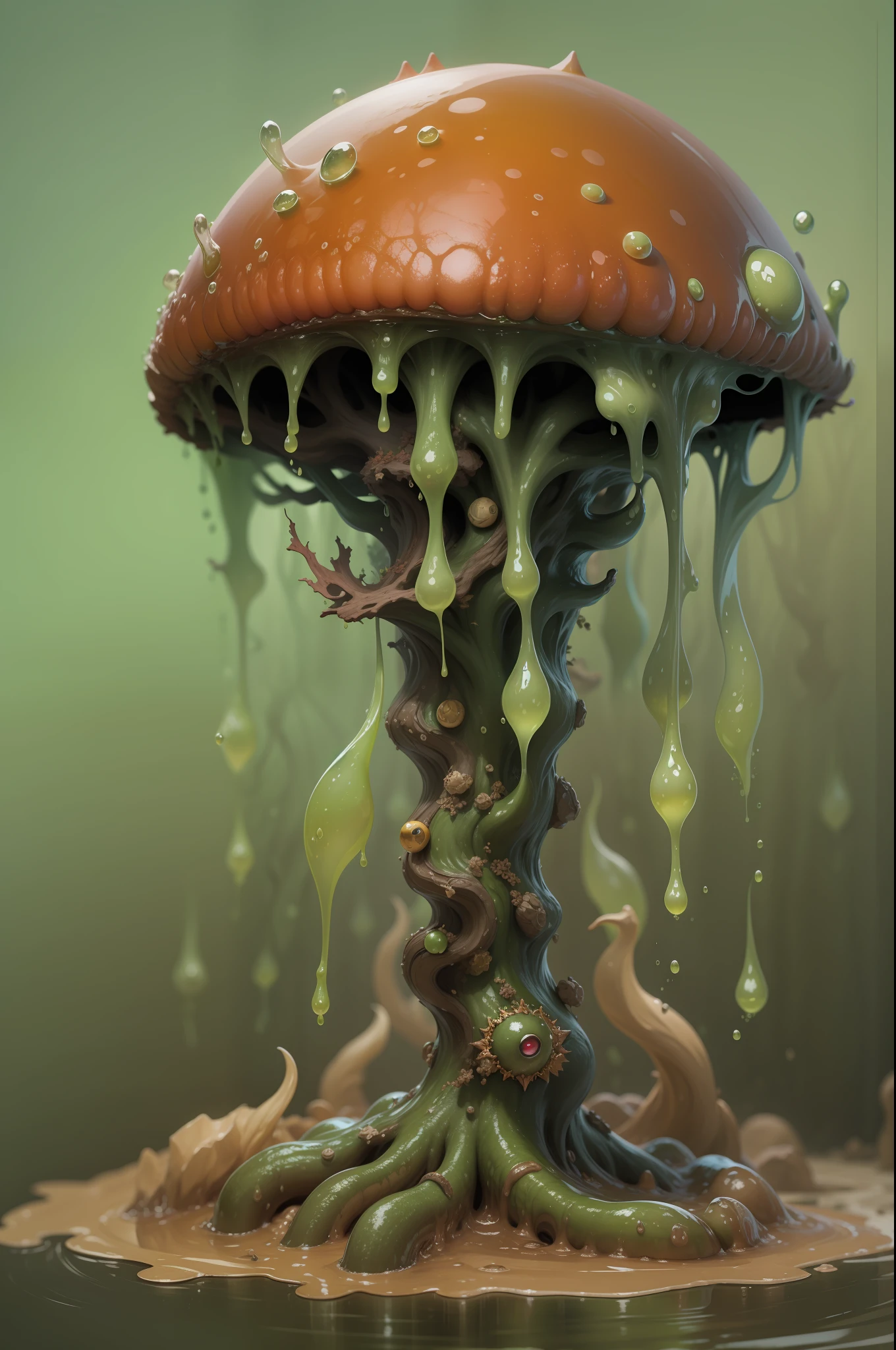 slimes（mud），It is a fictional creature，Often appears in modern video games and fantasy novels,Its popular image is in jelly-like or semi-liquid form、The body is opaque or translucent、You can convert shapes、Monsters capable of splitting or fusing，Even in the otherworldly adventure genre of Sword & Sorcery, This is a rather special and striking presence