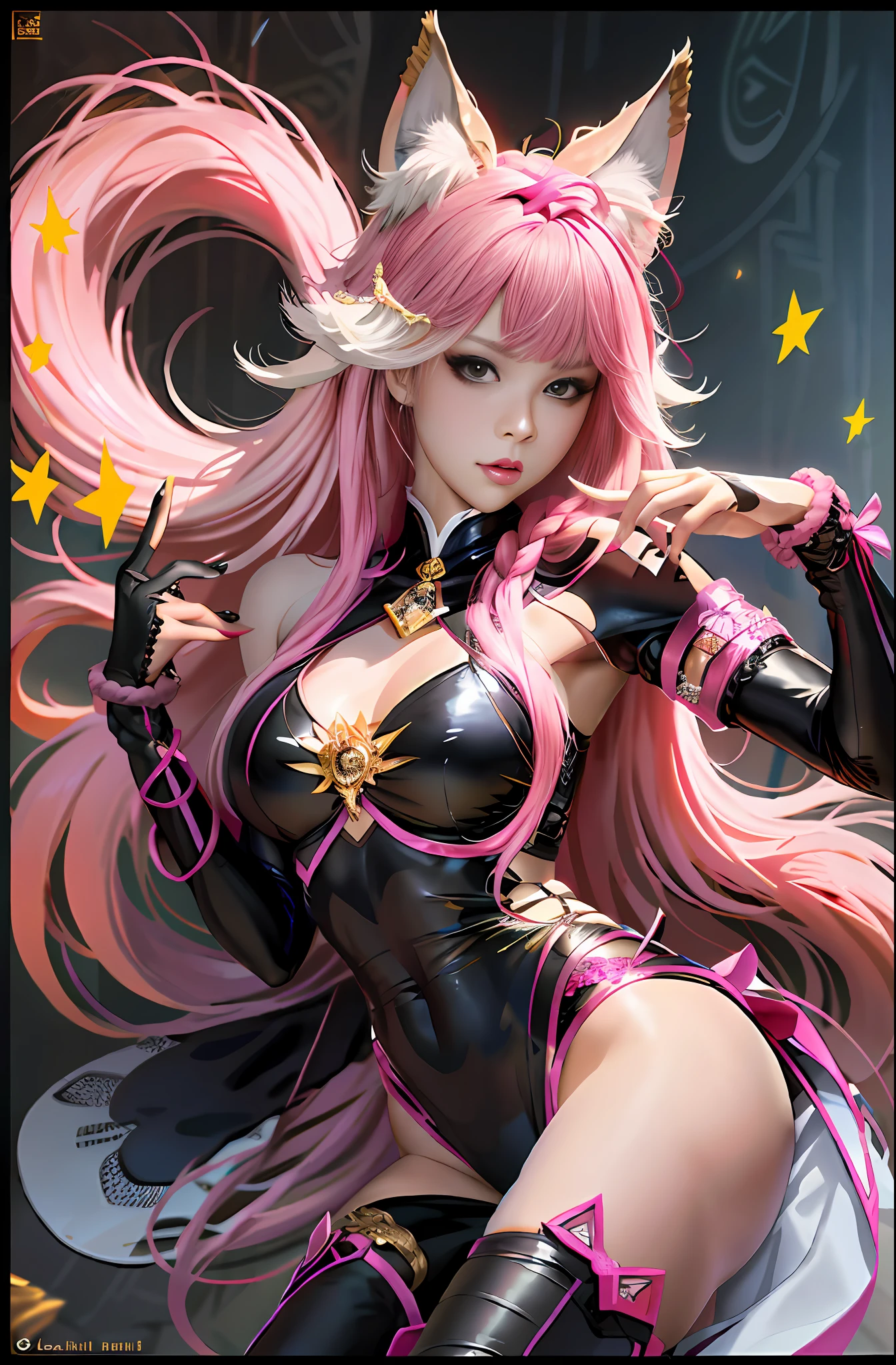 Alafi posed in black and pink, IG model | Art germ, Extremely detailed Artgerm, trending on cgstation, 🌺 CGSesociety, ! Dream art germ, Fanart Meilleure ArtStation, WLOP and Sakimichan, Deviantart ArtStation CGSCOSIETY, Art germ on ArtStation Pixiv