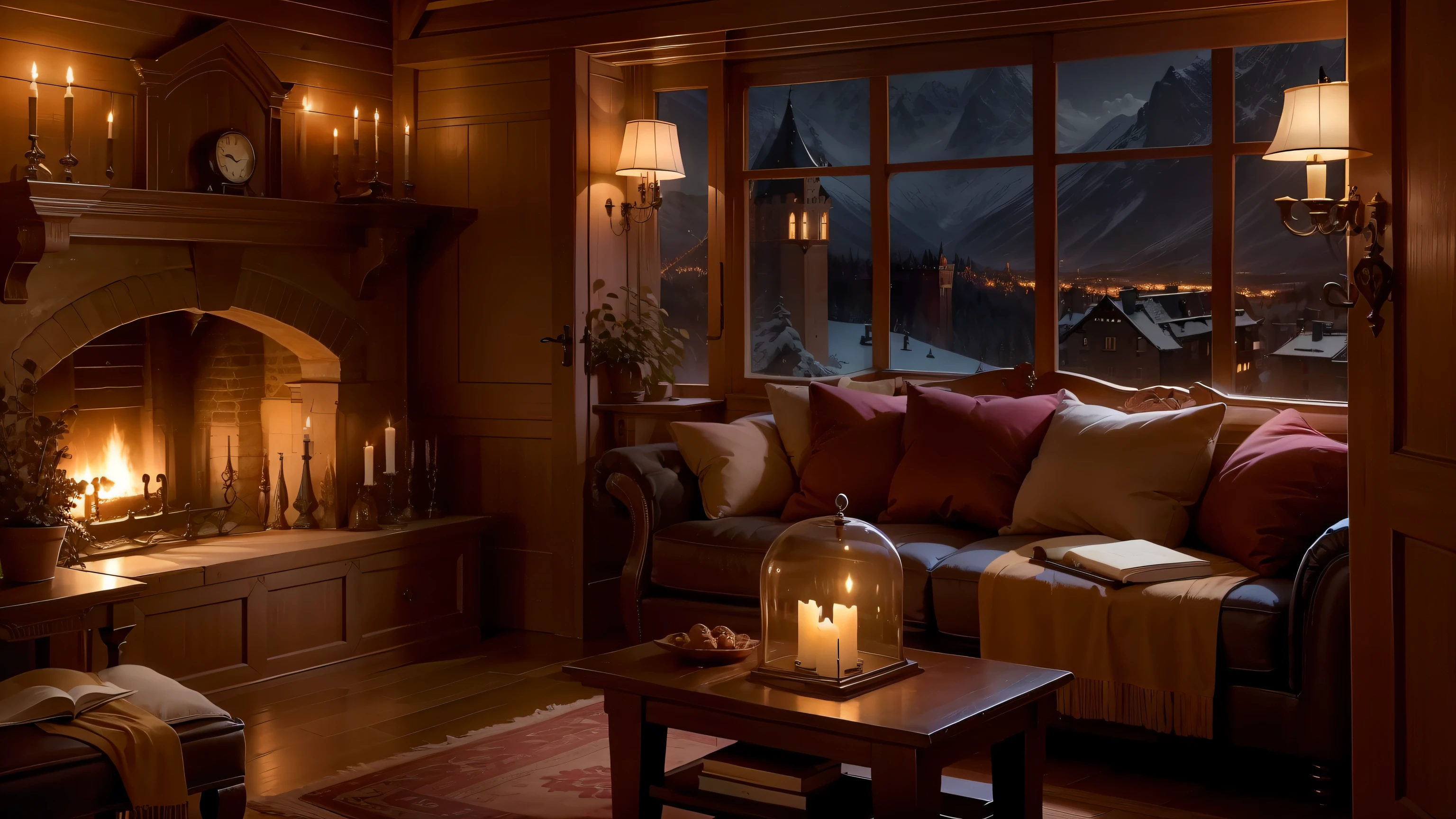 its a castle room, place it ove de mountains