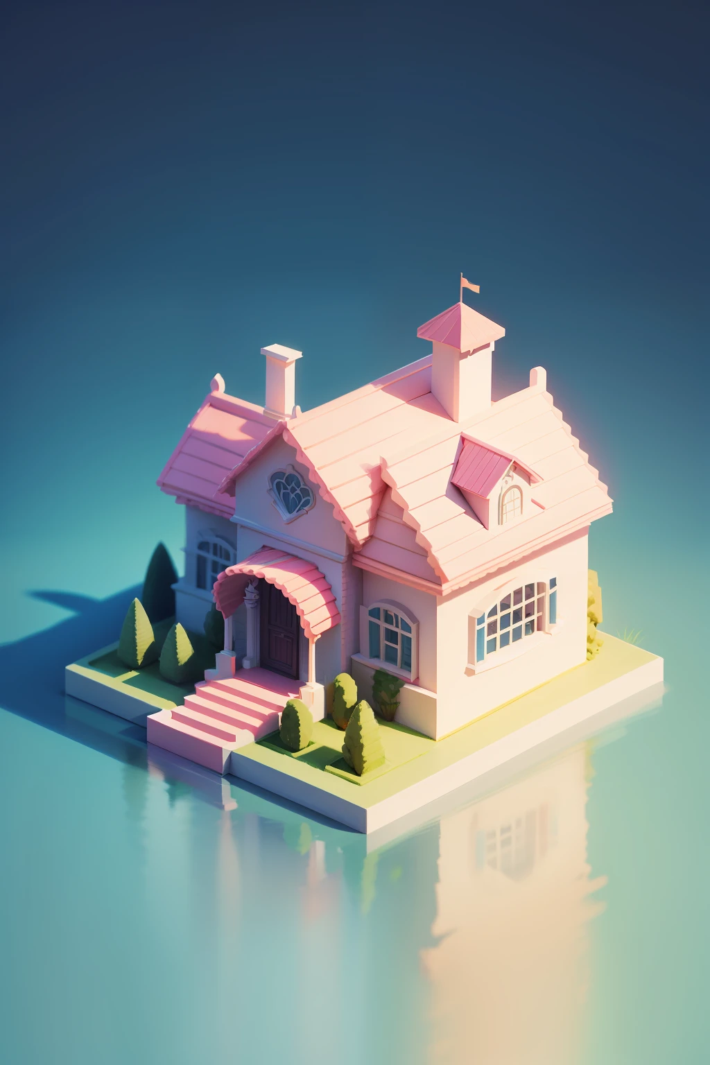 isometric design，house of Barbie