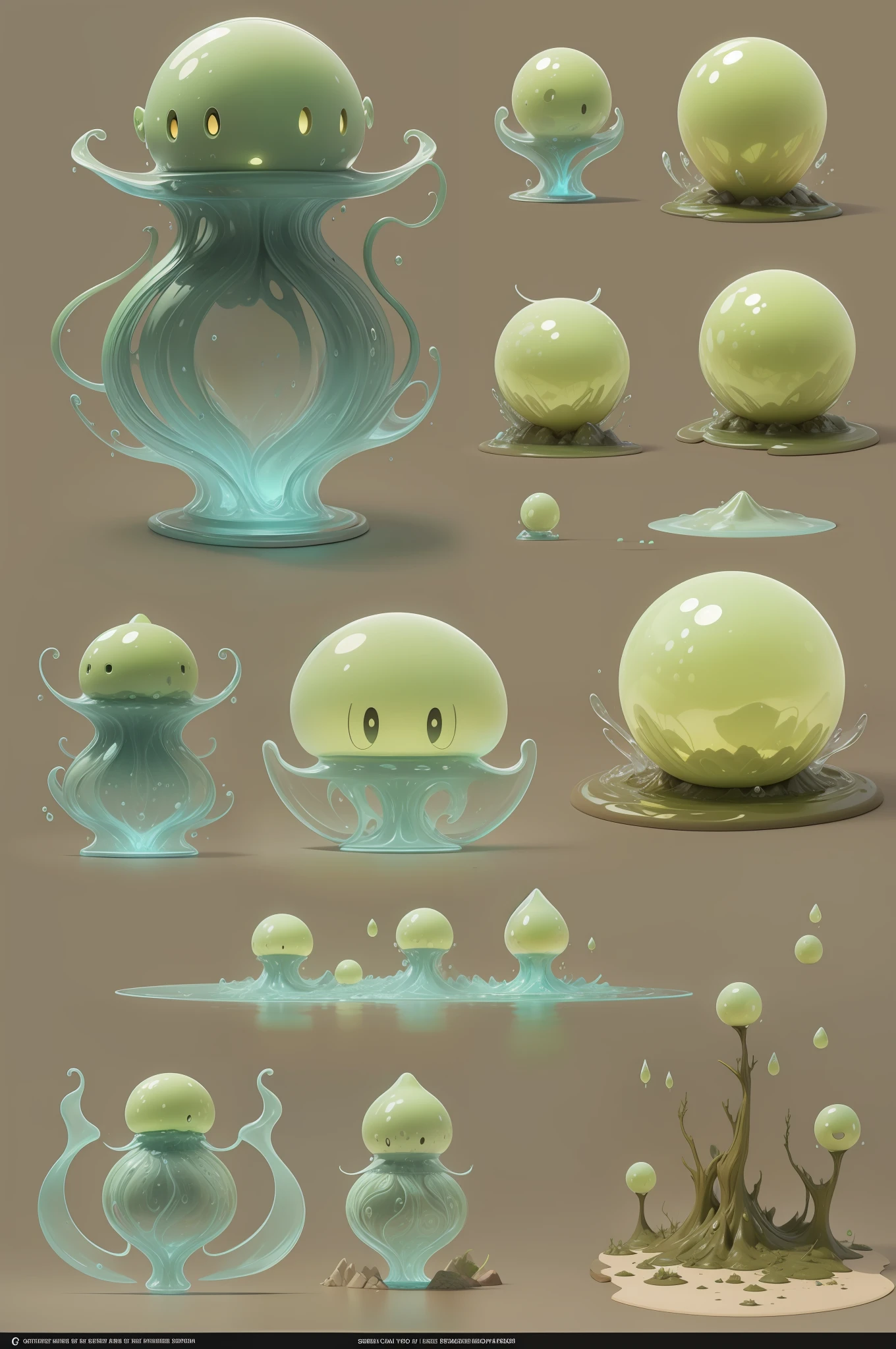 slimes(mud ground),This is a fictional creature,Often appears in modern video games and fantasy novels,Its popular image is in jelly-like or semi-liquid form、The body is transparent or translucent、You can convert shapes、Monsters capable of splitting or fusing,Even in the otherworldly adventure genre of the sword & sorcerous, This is a rather special and striking presence