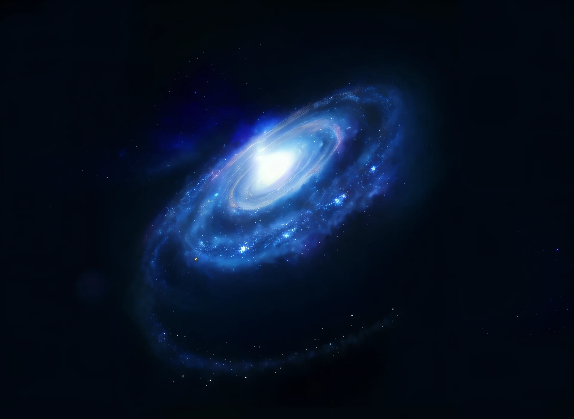 Close-up of spiral galaxy with bright blue center, view of the spiral galaxy, galaxy simulation, spiral galaxy, view of the one spiral galaxy, Massive galaxy, subterranean sprawling galaxy, near a galaxy, milky ways, background of the galaxy, The structure of the Milky Way, space galaxy, galaxy space sci - fi, subterranean galaxy, galaxy orbit system