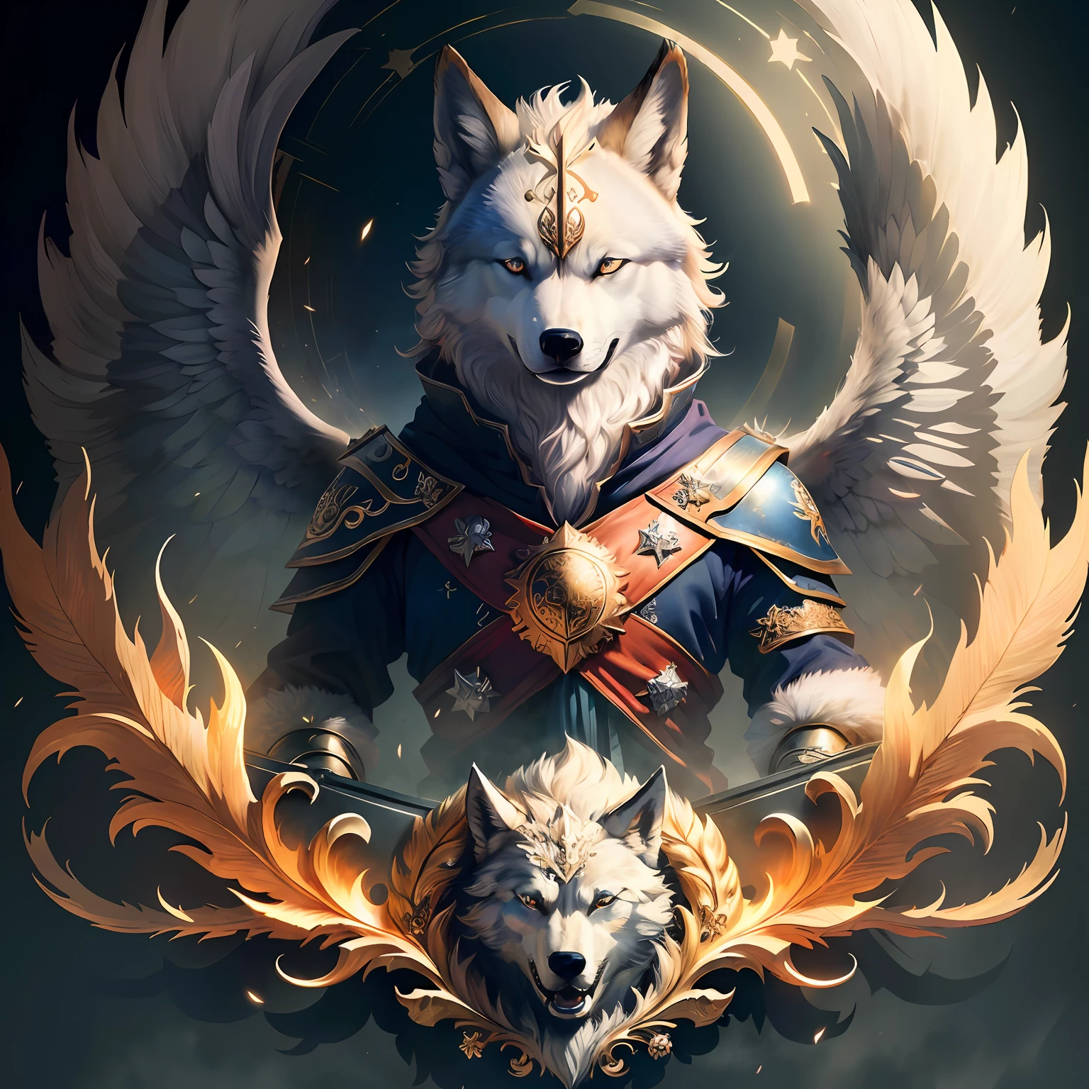 Eye husky of ice and fire,Has the temperament of a wolf king,Stand on the top