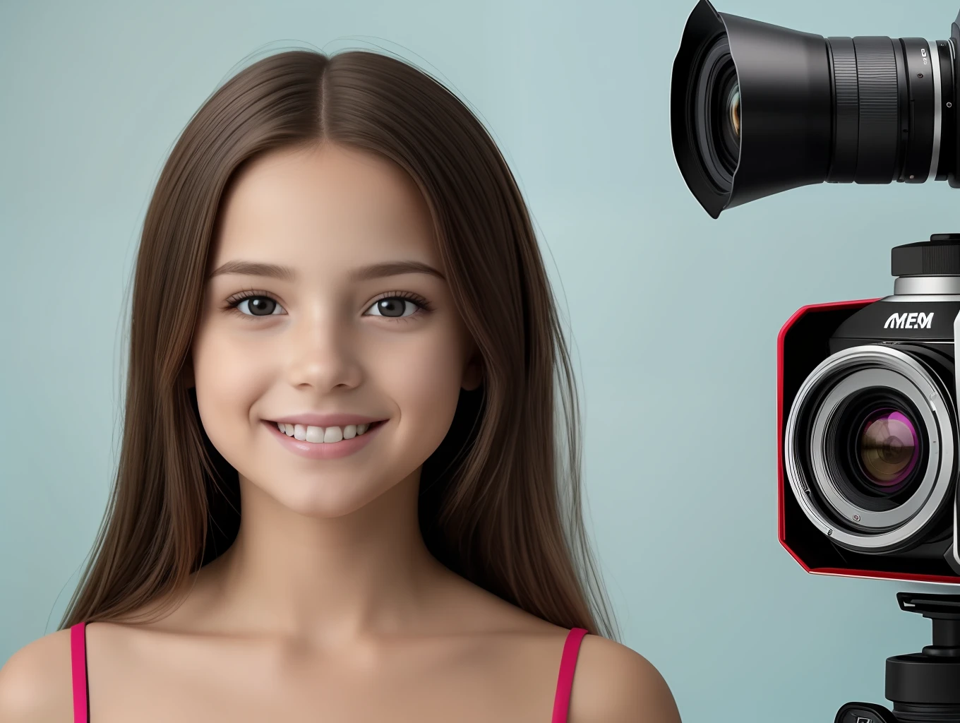 Menina de onze anos, corpo inteiro, 4k, rosto sorridente, cabelos loiros curtos, tiro frontal, bem iluminado, cores quentes, estilo infantil de conto de fadas, detalhes intrincados, Professional production, foco perfeito, professional camera