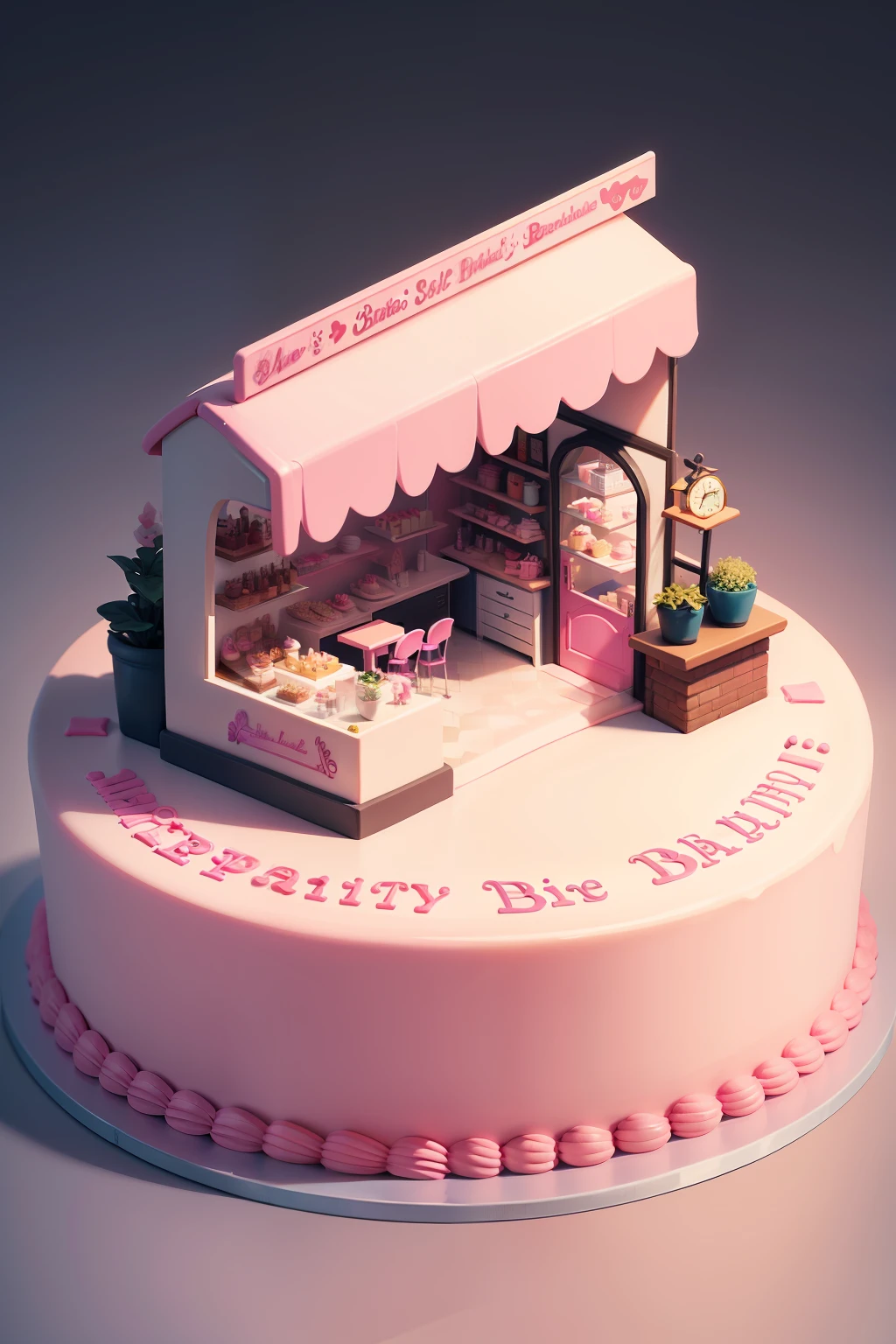 isometric design,Barbie's Cake Shop