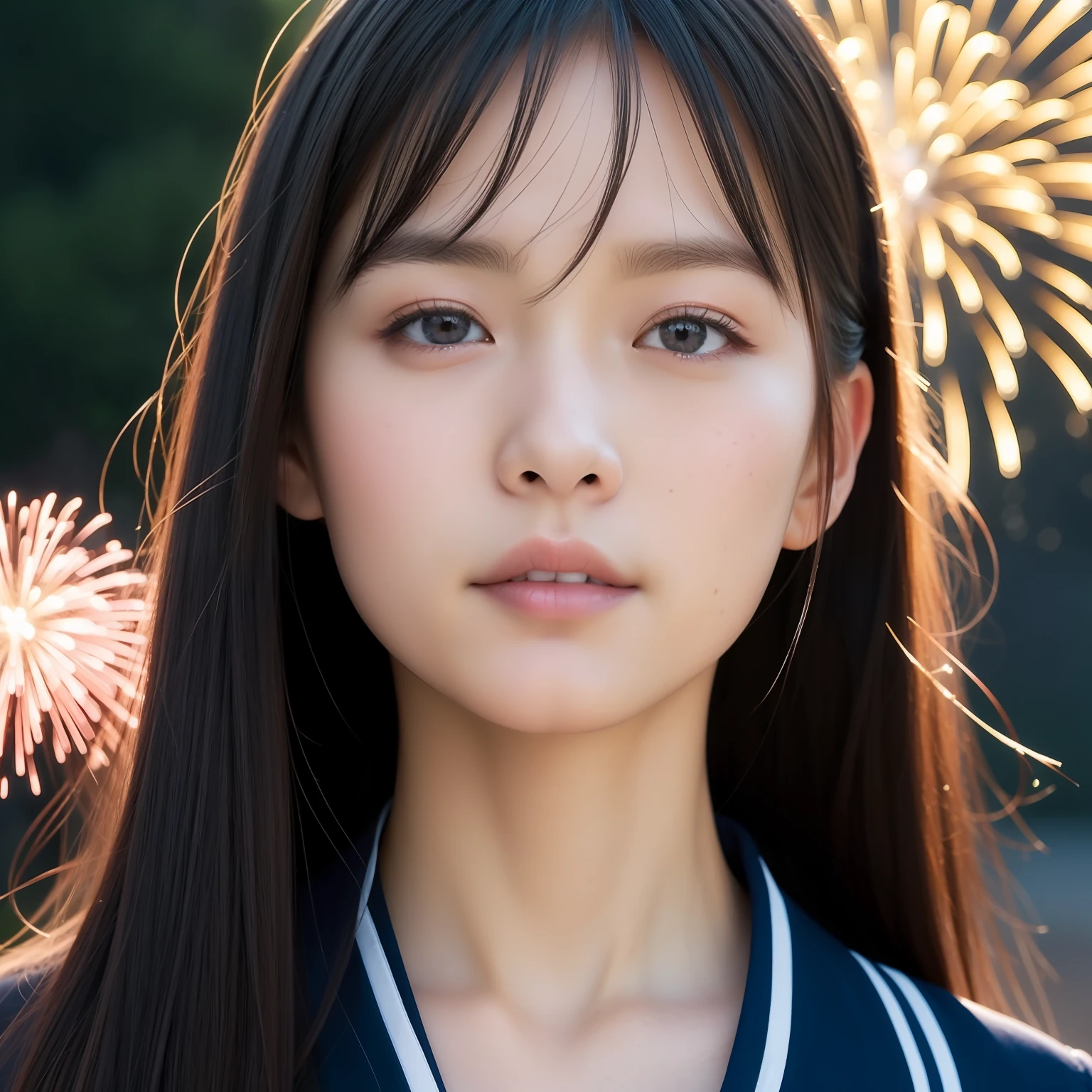 onepiece、Fireworks Festival、girl with、omatsuri、Ultra-realistic capture, Highly detailed, High resolution 16k close-up of human skin. Skin texture must be natural, Detailed enough to finely identify pores. Skin should look healthy, In a uniform tone. Use natural light and color