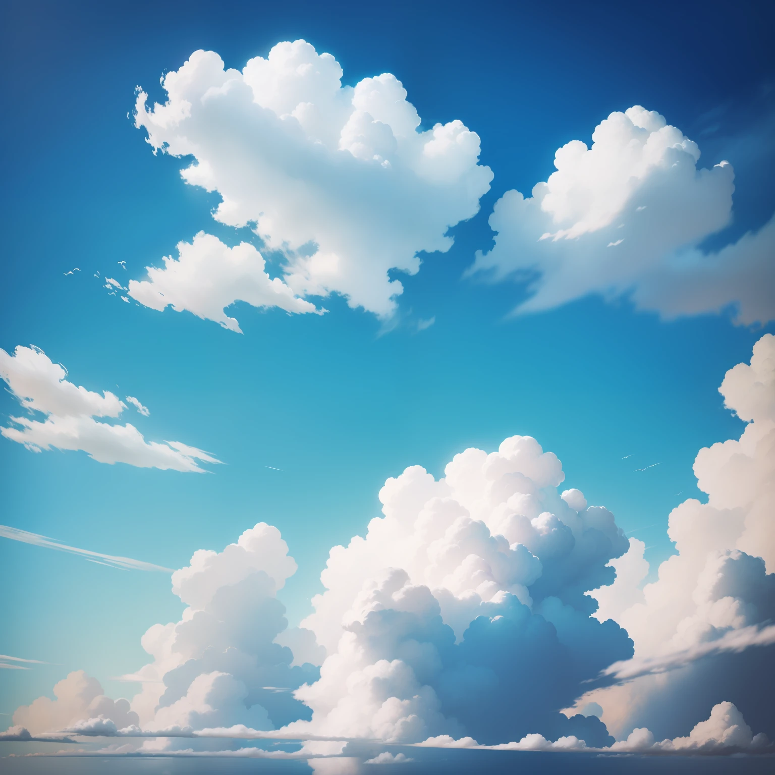 Sky blue sky,There are a few lovely clouds
