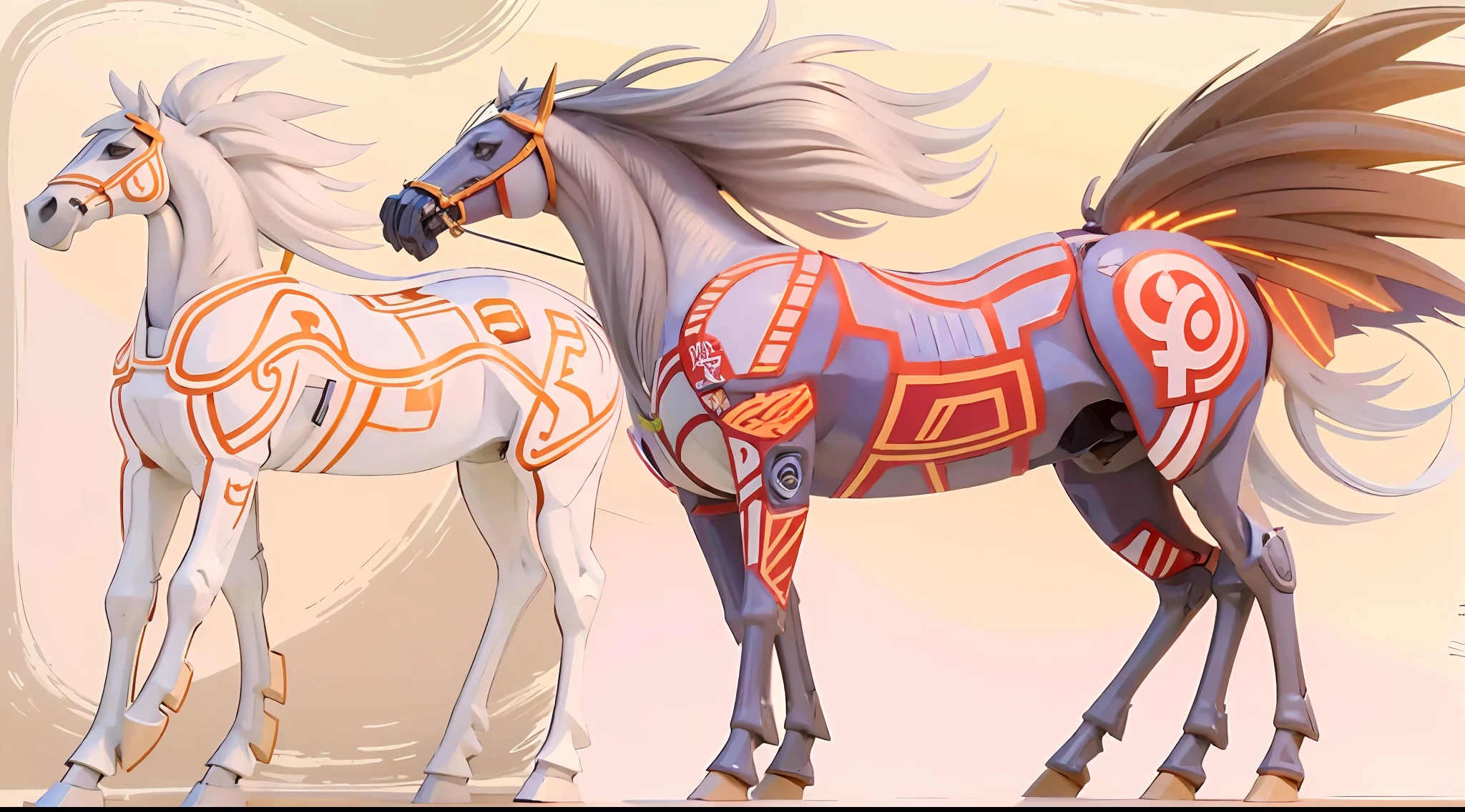 A female centaur,She is famous in the multiverse,She is both a female centaur, half human, half horse, half horse,It is also a female Yingzhao。She blends both images,The first is the head of a horse/neck/Shoulder these parts,After feminization,The upper body transforms into a beautiful female human,Female, half-centaur, half-human, half-horse, half-human,The second is the waist of the horse/hason/gluteal/Legs feminine,Female half-horse with beautiful woman's,Chimer,It's like a female human wearing a half-horse-like costume and making a seamless chimera,This chimerization is based on powerful futuristic technology。The ultra-wide-angle lens captures the image of her sleek and ethereal wings charging and leaping on the ionosphere。Her front half is distinctly feminine,Tall y body,Has K cup teardrop-shaped giant titest,It has a small man's waist butterspanning long legs,The half-horse part of the hind body,Embedded interface in the front half of the body hip position。The back half of her body is horse-shaped,Half-horse torso,The morphology is completely female and humanized,Start at the upper end of the sternum,Embedded in the lower back position of the beauty body,Sexy bent style sha/lower back/Ventral transverse,Then there are the sexy beauty's upright s,Her entire body has been completely feminized,Including the half-horse part,Mechanized armor covers the knee-shaped anti-joints and feet,And these parts are highly anthropomorphic,This gives her legs a graceful and slender line,She has four slender legs like a supermodel,Under the legs are skinny white feet dressed in Skyscraper Heels,Use Midjourney's advanced stroke tools and color palettes, as well as texture packs, model packs, and texture tools,Concentration,Femaleize all parts of her original equine physiologic appearance,And give these parts an ergonomic appearance,Fine treatment of the thoracic and abdominal cavity of the posterior body,As well as hips and legs,Tightly connected details