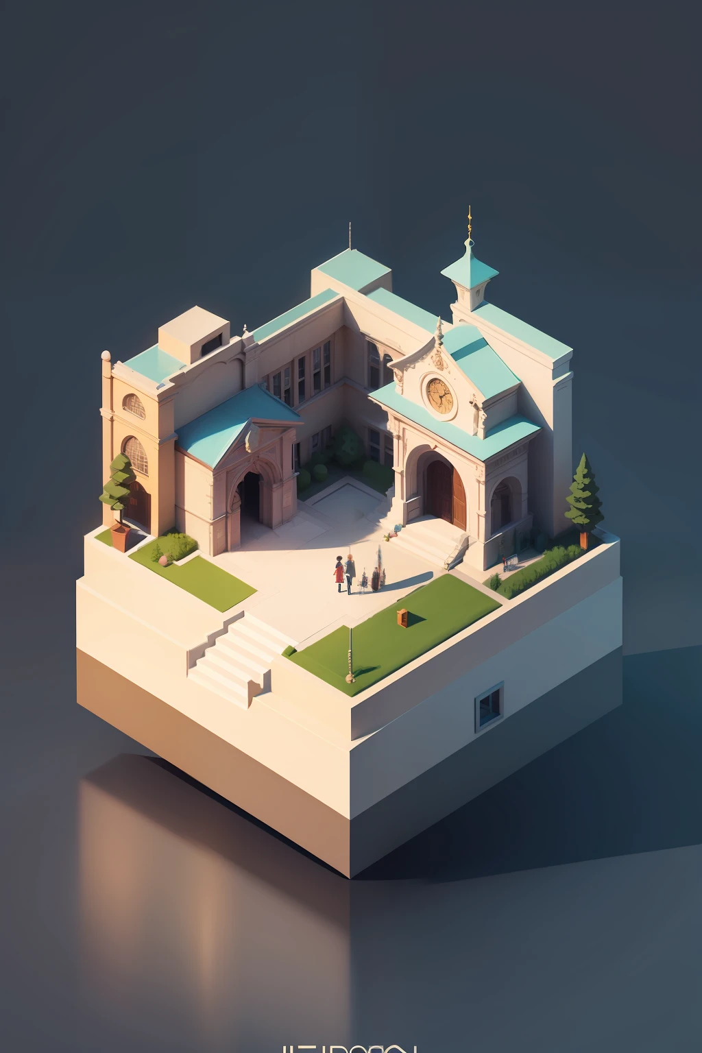 isometric design，Romantic school