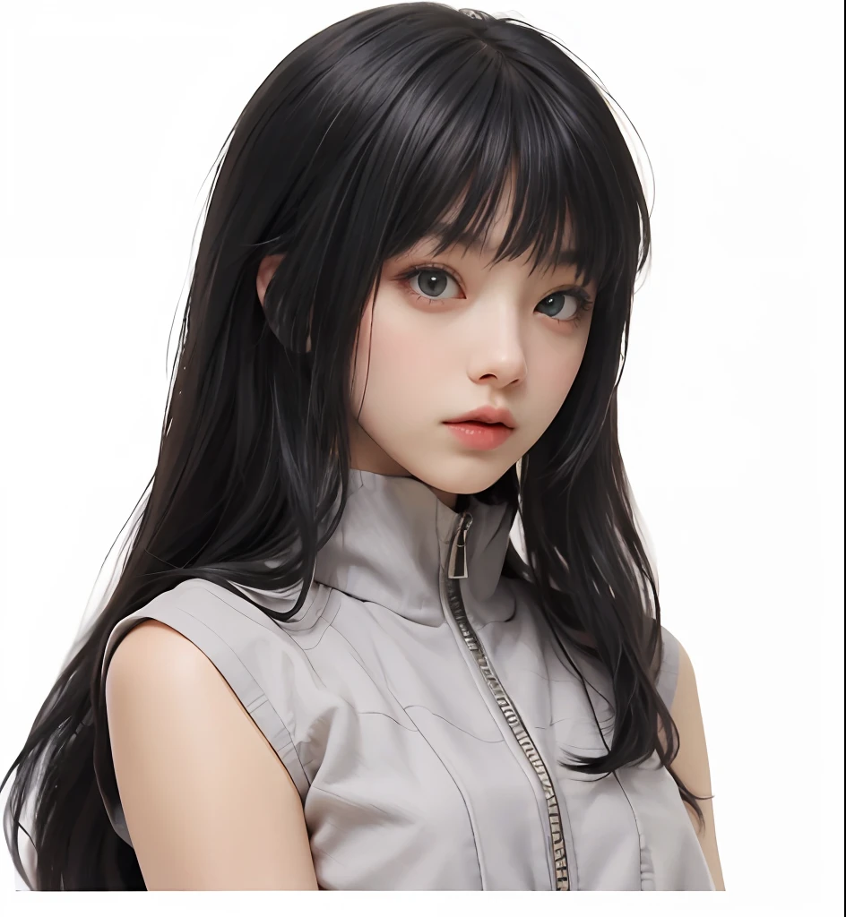 1girl, beautiful girl,Hinata Hyuga,long hair,black hair