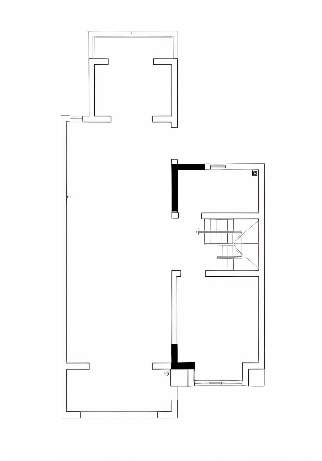 Floor plan of the house with stairs, overhead ground floor, flat 2 d, architectural plans, flat drawing, cad, A high resolution, 2d side view, single floor, architectural drawing, lower and upper levels, Floor plan, plans, architectural section, 2 d image, the ground, plan, 2 0 5 6 x 2 0 5 6