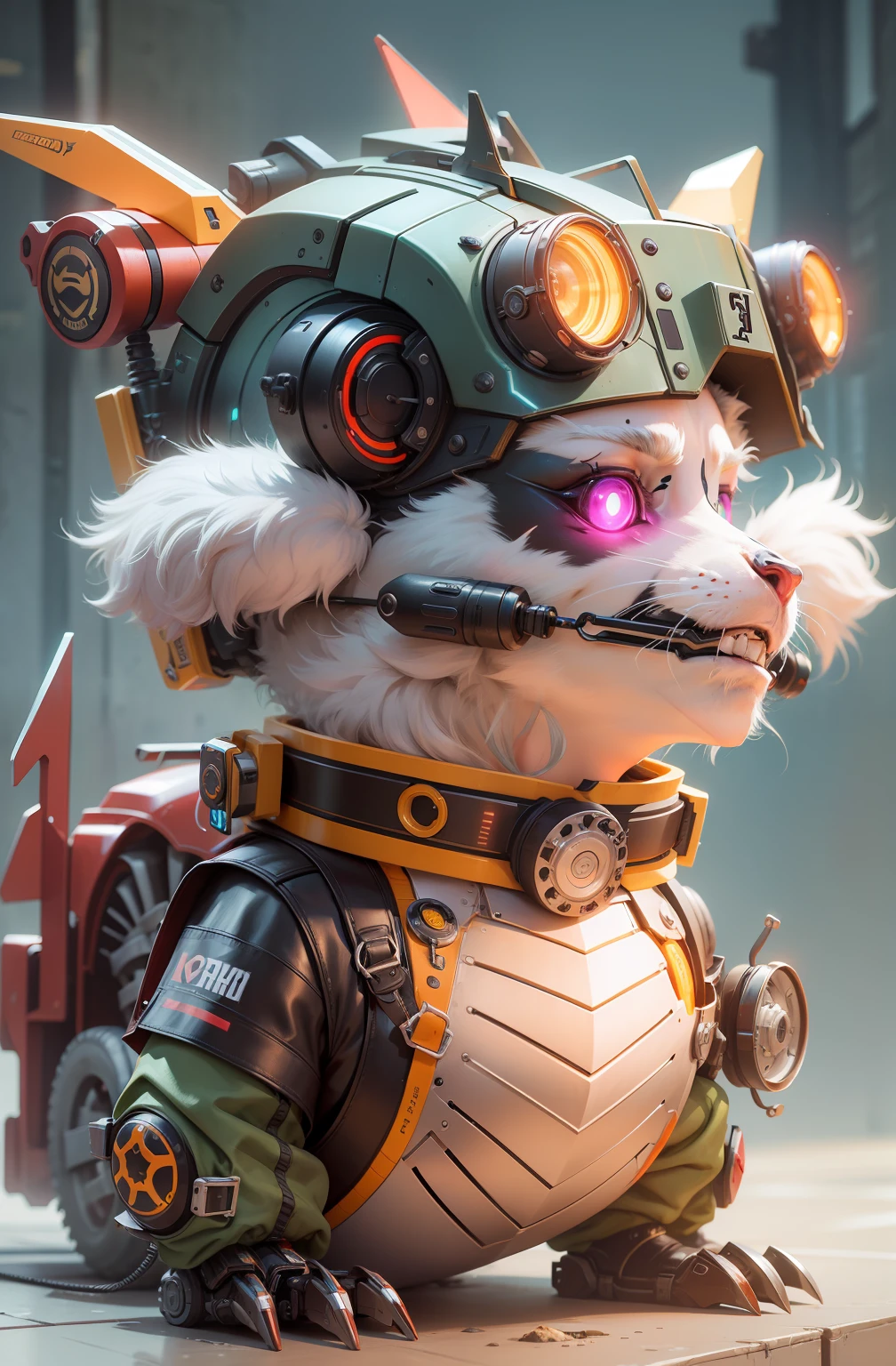 cyber punk perssonage,drak,Machinary