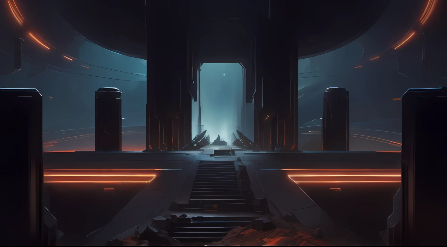 Futuristic installation in the cave,There are some pipes spread out around the perimeter, 8 K high detail concept art, 8k hd concept art, 8 k concept art, 8k concept art, 4 k concept art, 4K concept art, concept art 8 k, Detailed 4K concept art, 4 K resolution concept art, concept art-h 640, doom eternal concept art