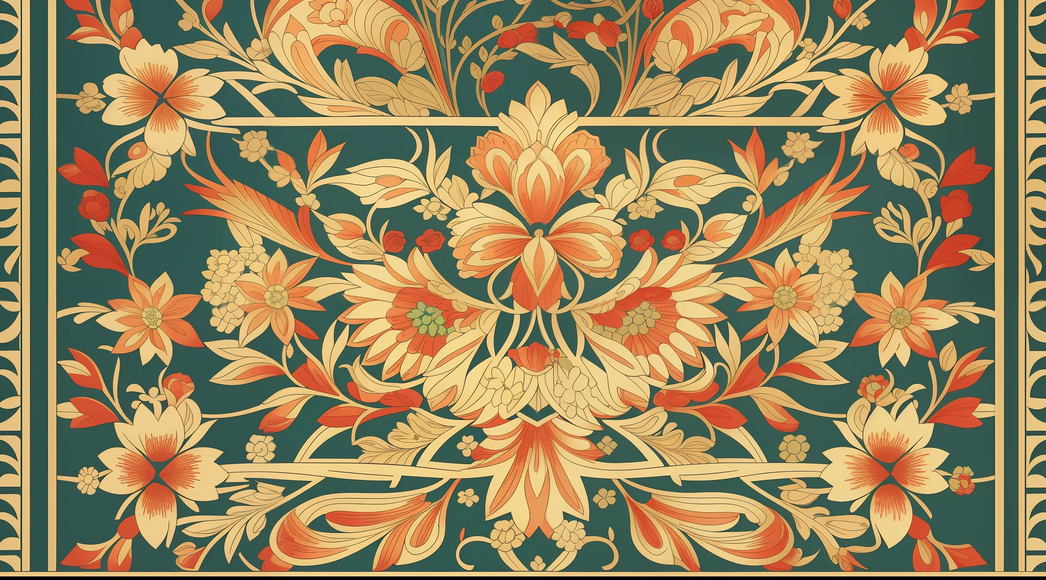 Create a Pro Vector, high-quality, digital art image in Leonardo Ai that showcases a traditional Mexican embroidery pattern featuring intricate and delicate floral motifs. The design should exude elegance and femininity. Use a single-color background of your choice to complement the floral embroidery.