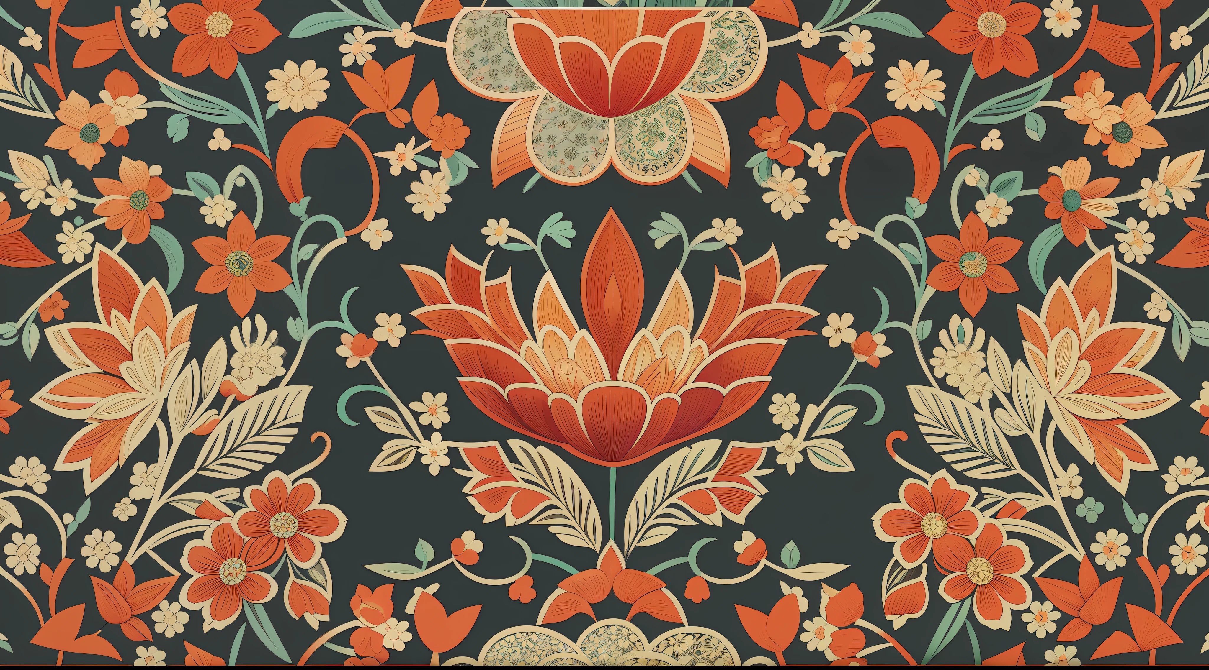 Create a Pro Vector, high-quality, digital art image in Leonardo Ai that showcases a traditional Mexican embroidery pattern featuring intricate and delicate floral motifs. The design should exude elegance and femininity. Use a single-color background of your choice to complement the floral embroidery.