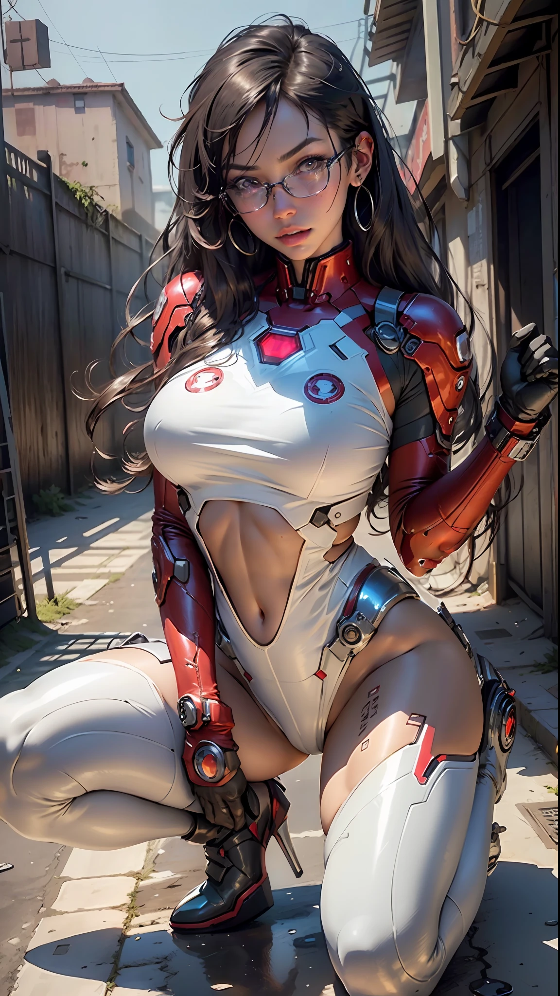 MASTERPIECE, Awesome, Viewer, reality,full body in shot,on knees, squat down, Brunette Hair, long long hair, Thorough, tall,Forced real water,White less cloth transparent minishirt,White transparent thong,bathroom, RAWExtremely detailed, ahegao, rolling eyes, blushing, Water runs in the mouth,Sticky tongue, Vaginal discharge with flowing fluids, Very huge breasts, Grab your breasts with both hands,open the legs, Sexual arousal, sexual expression,shiny glossy skin。RAW, Masterpiece, Ultra Fine Photo,, Best Quality, Ultra High Resolution, Photorealistic, Sunlight, Full Body Portrait, Stunningly Beautiful,, Dynamic Poses, Delicate Face, Vibrant Eyes, (Side View) , she is wearing a futuristic Iron Man mech, red and gold color scheme, highly detailed abandoned warehouse background, detailed face, detailed and complex busy background, messy, gorgeous, milky white, high detailed skin, realistic skin details, visible pores , sharp focus, volumetric fog, 8k uhd, dslr camera, high quality, film grain, fair skin, photorealism, lomography, sprawling metropolis in futuristic dystopia, view from below, translucent, Tifa Lockhart's face, Asian features, perfect proportions, glasses