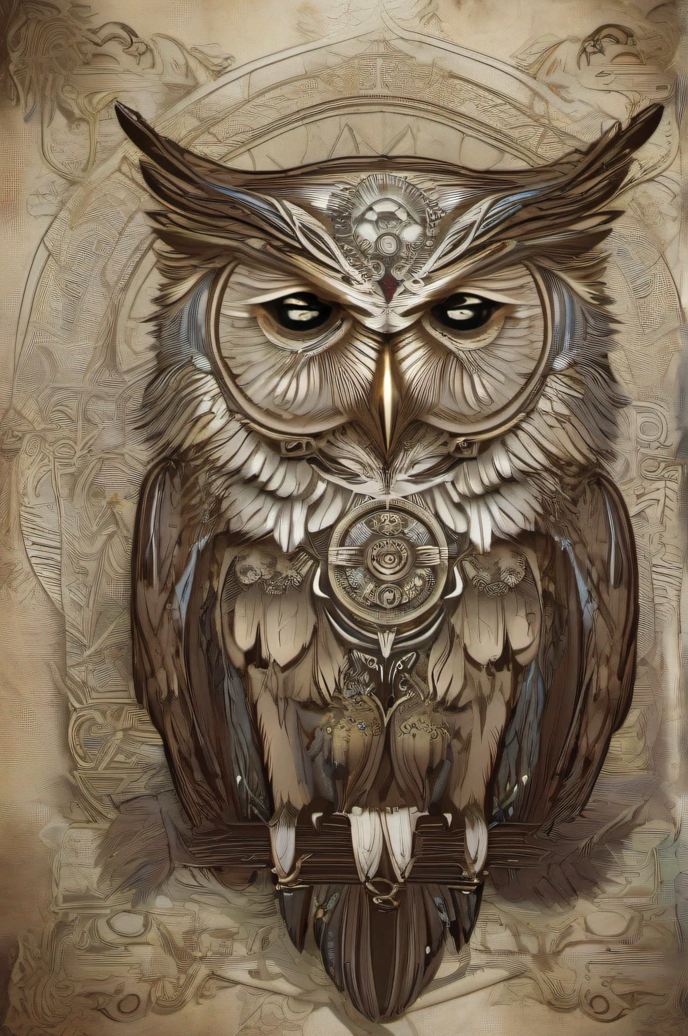 The Owl is a mysterious leader of a legion of spirits, whose identity is passed from person to person. Each title holder takes on a unique appearance, But they all share an enigmatic and supernatural aura. The central figure wears an ornamental mask that reflects the piercing eyes of an owl, symbolizing wisdom and mystery. Their dark, flowing costumes hark back to the ethereal nature of their spiritual powers.