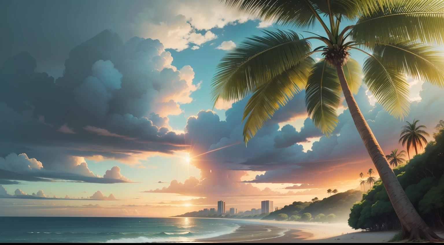 Jesus realista e paisagem linda
