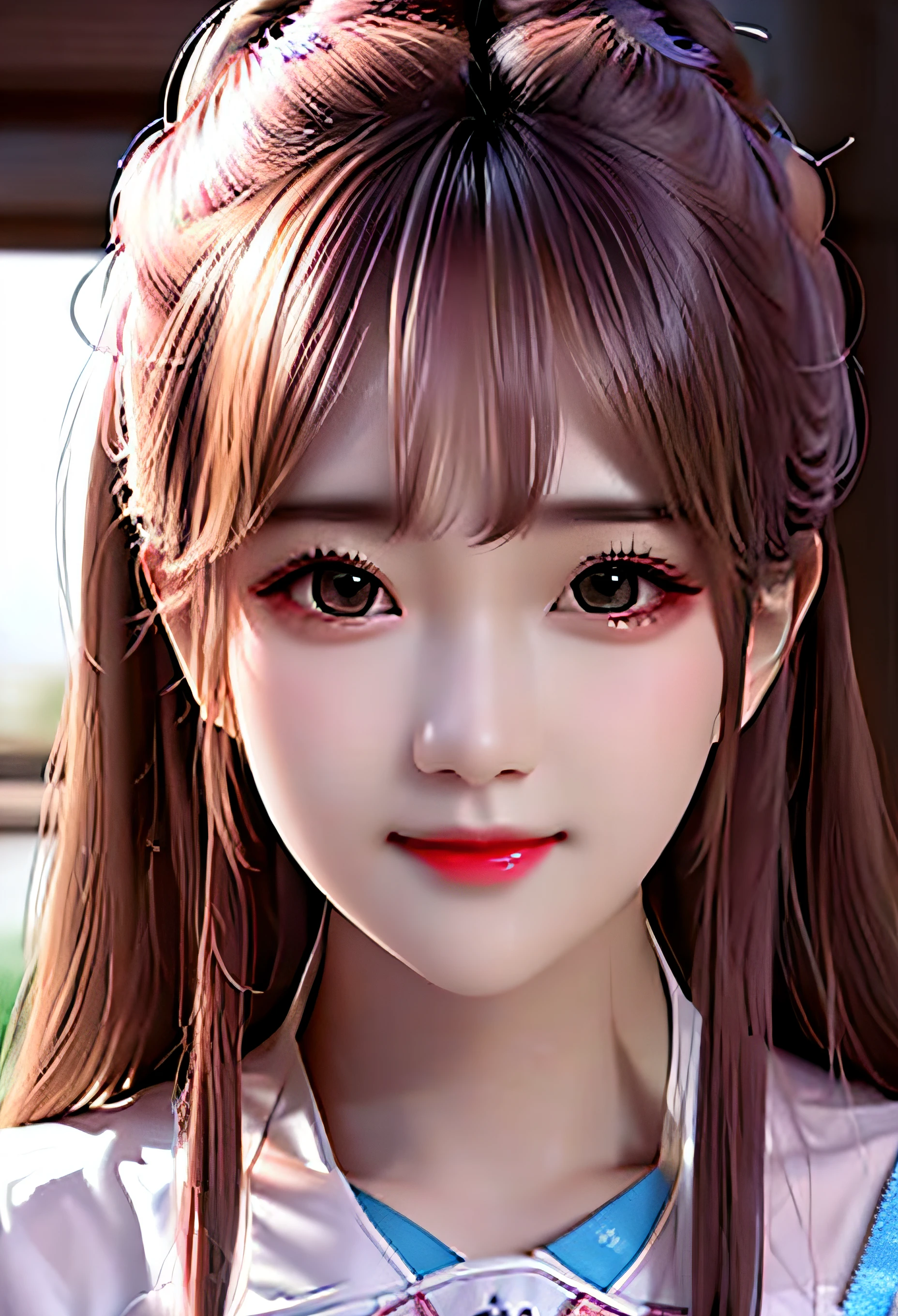 （best quality）, masterpiece, High quality, 8K wallpaper，dslr photo,（high quality）,(Very detailed skin:l)，
1girl,blush,(seductive smile:1),Look directly at the audience，Water Green clothes（Light clothes）， wore a gold hairpin in her hair,Pearls.Beautiful face,Beautiful appearance, thin eyebrows snow-skinned, a pair of bright eyes are very smart,Graceful posture,photorealistic, rim lighting, two tone lighting, soft lighting,  volumetric lighting,  volumetric lighting,