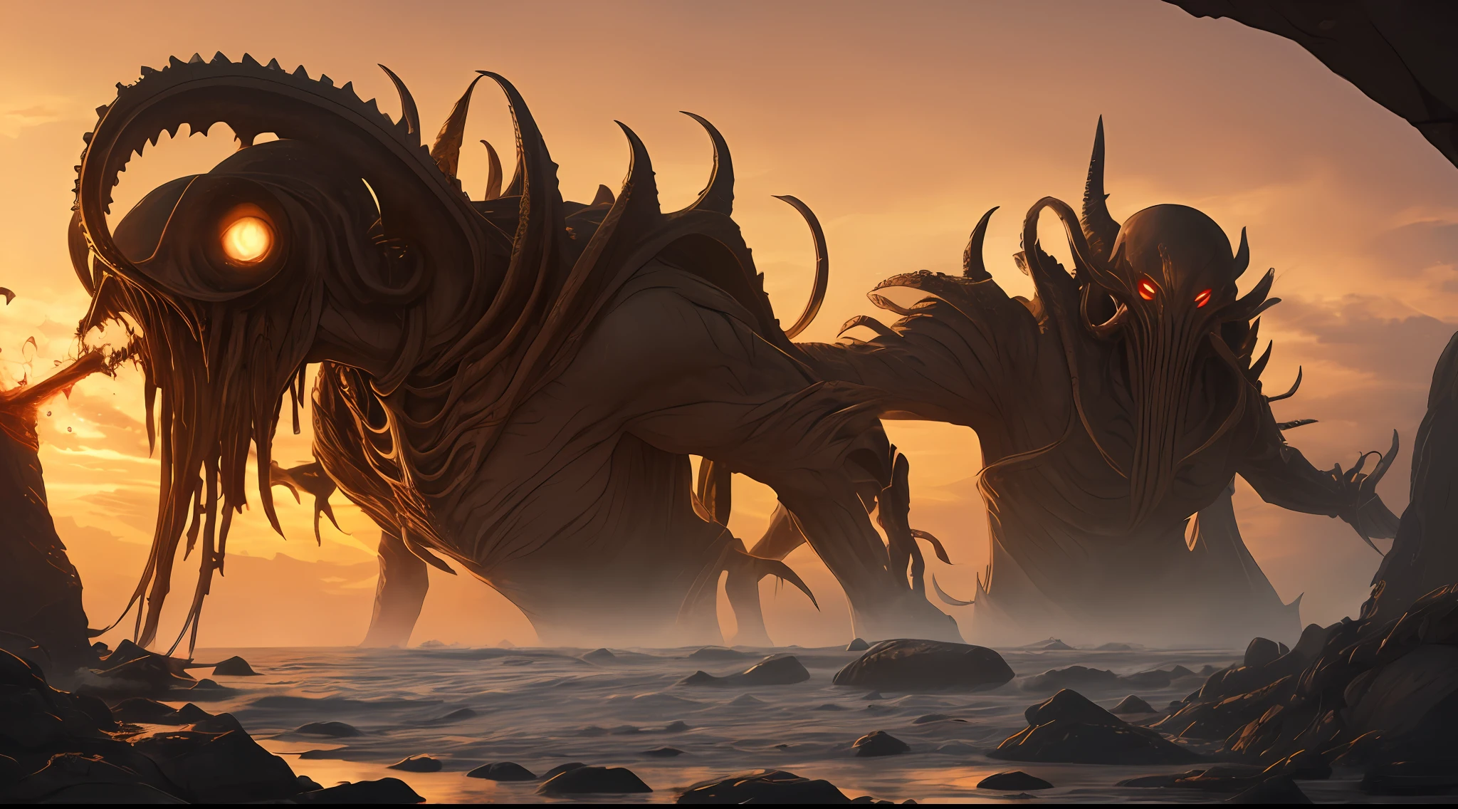 indescribable,abyssal,terroral,mito,dimly lit,逼真光线,horrid,Indescribable,Undescribable,Cthulhu --auto