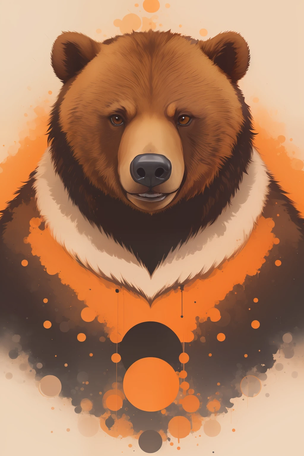 (Best Quality, masutepiece, Raw photo,Ultra-detailed:1.2), University mascot, a bear, Looking at Viewer, (Vector art:1.2), minimalism, SY3,