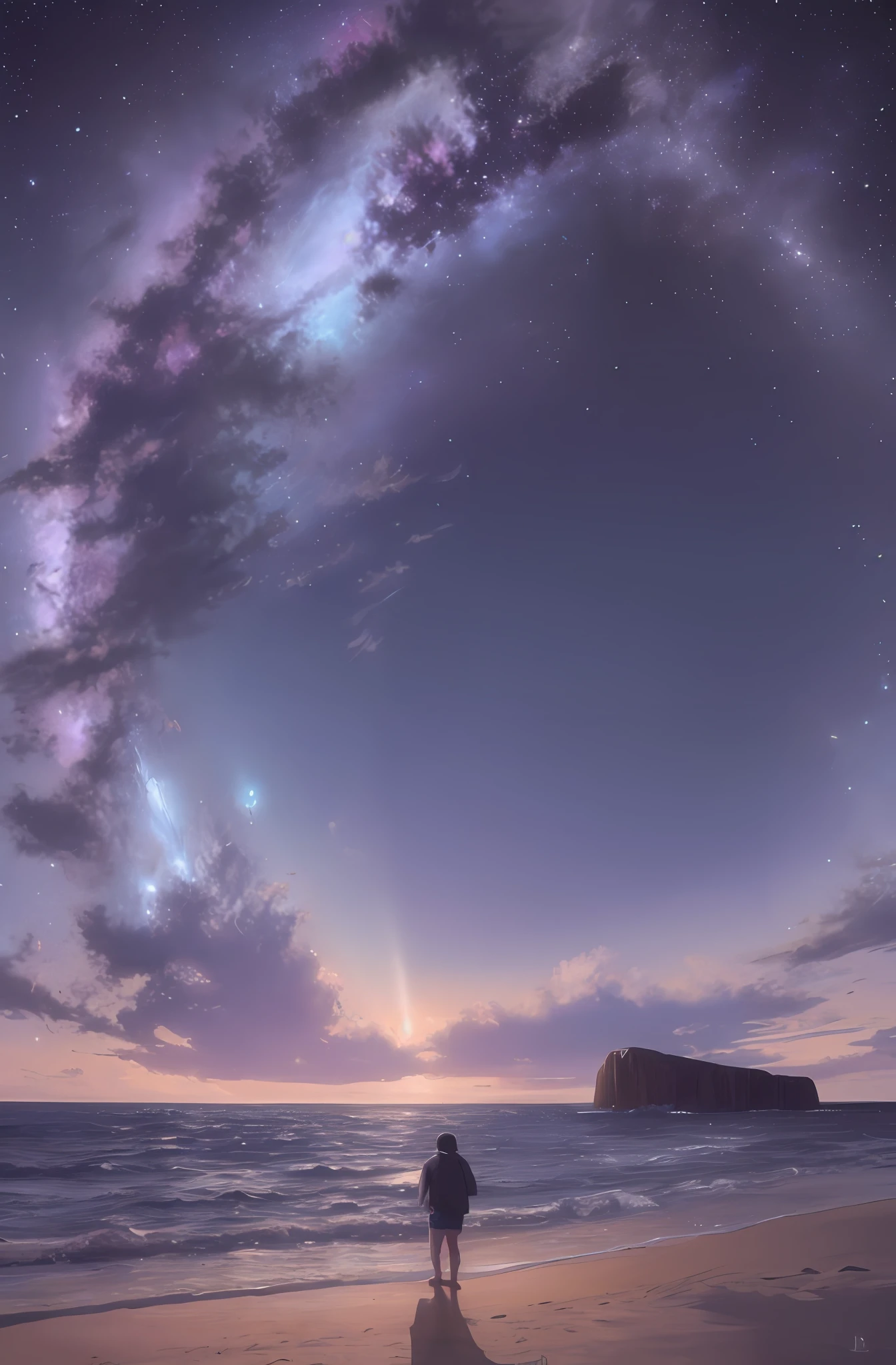 nighttime scene，meteors，Real Scene，elephants，karo